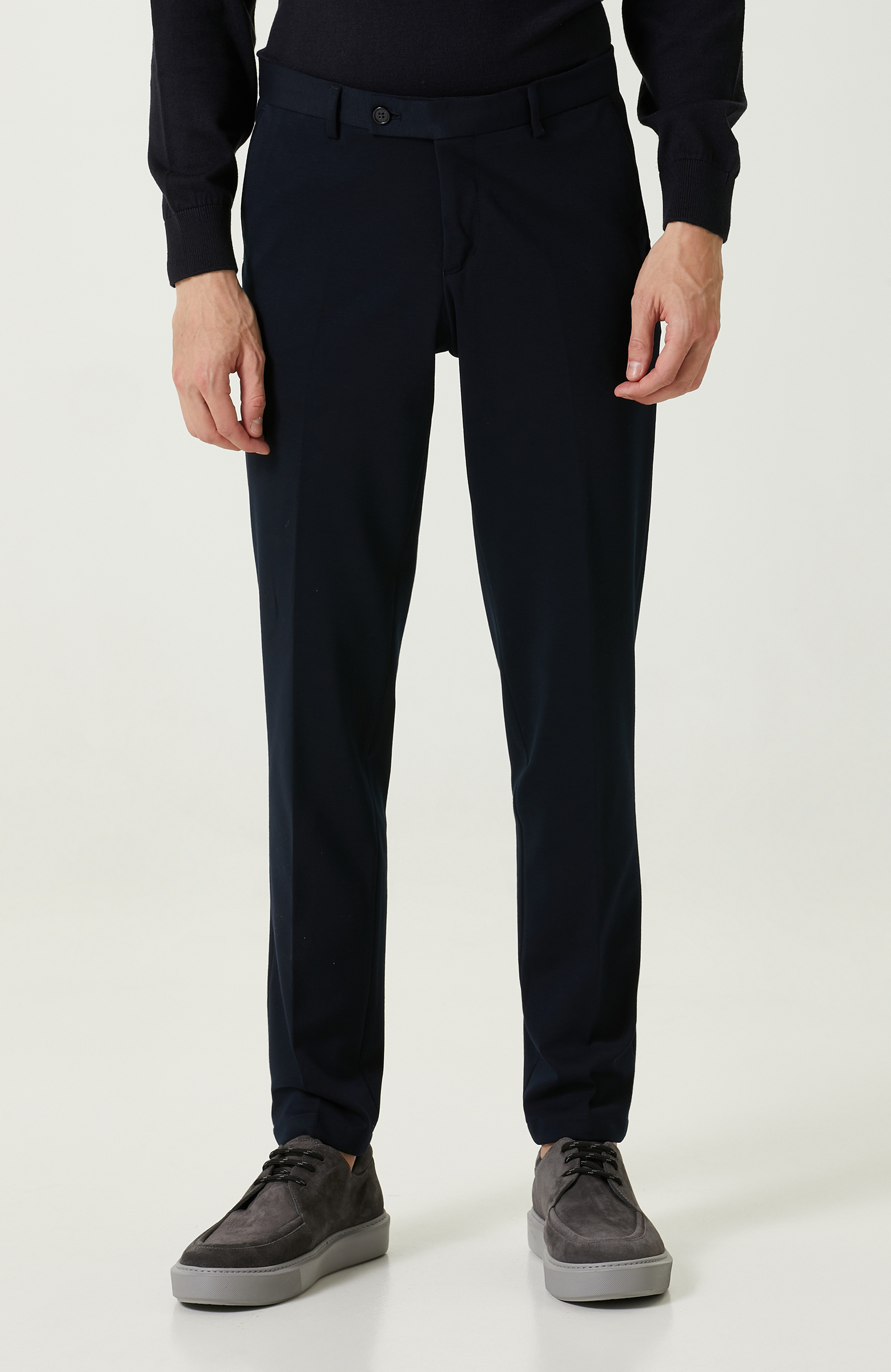 Lacivert Dokuma Pantolon