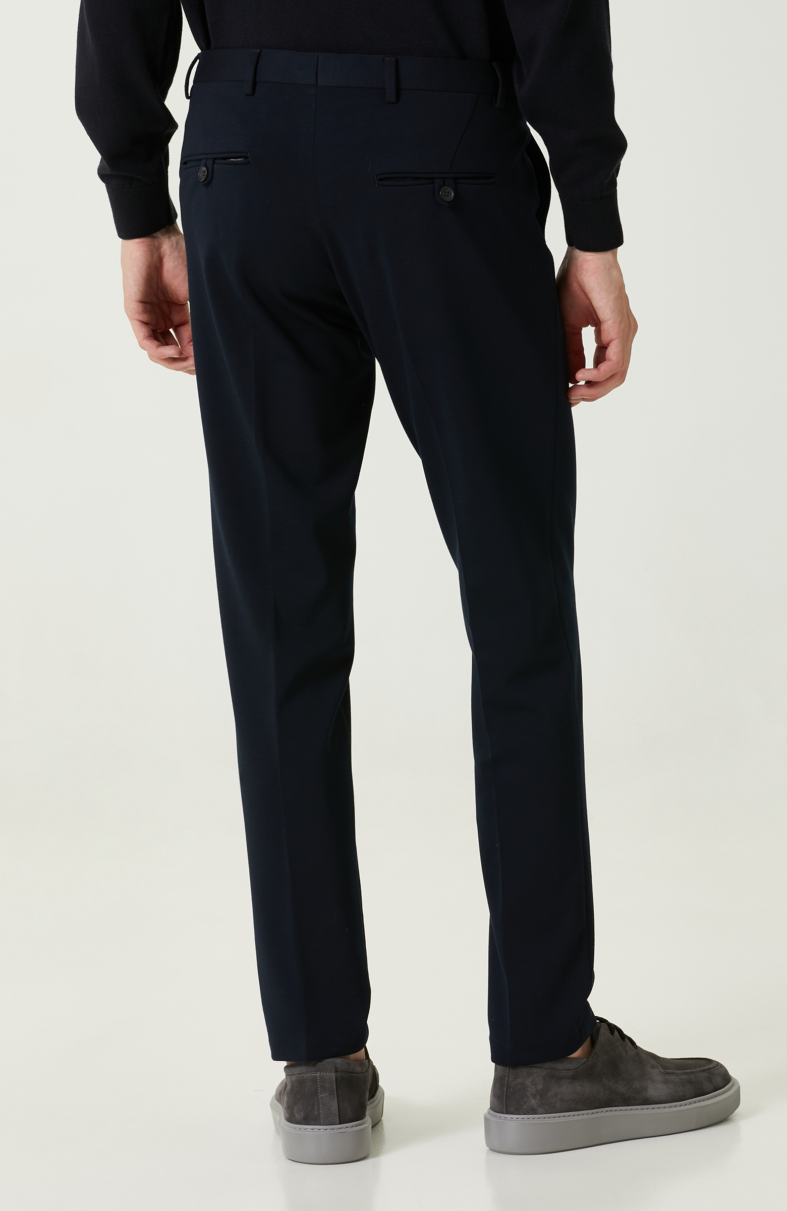 Lacivert Dokuma Pantolon