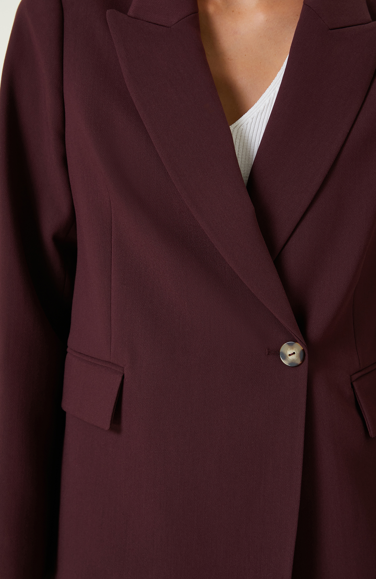 Bordo Uzun Kollu Ceket