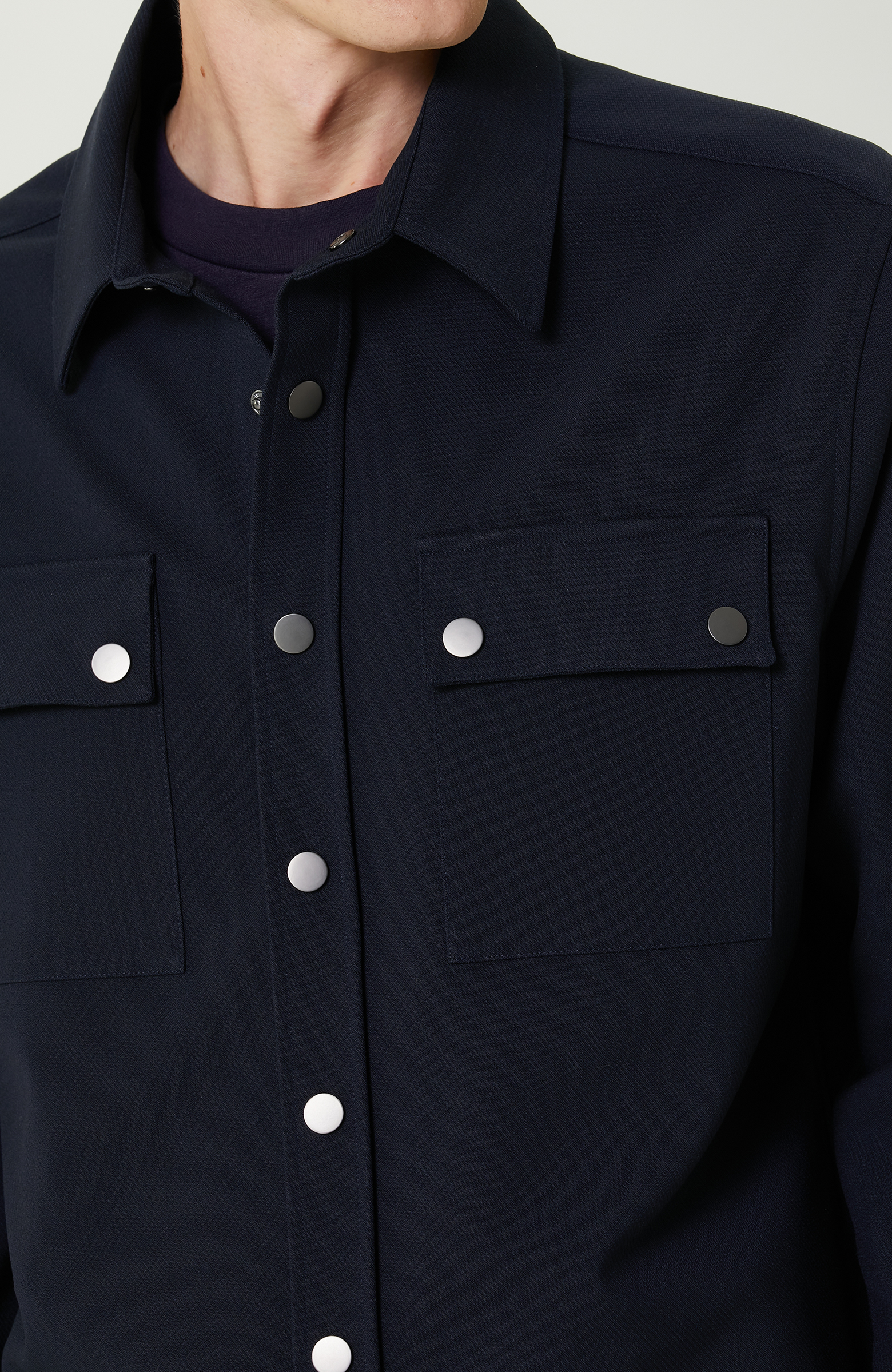 Lacivert Çıtçıtlı Dış Gömlek