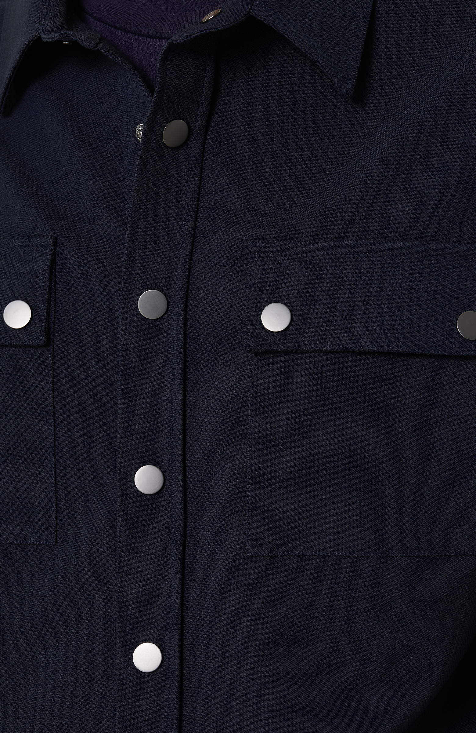 Lacivert Çıtçıtlı Dış Gömlek