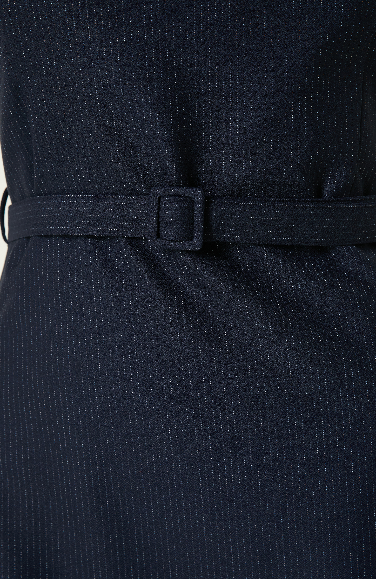 Lacivert Çizgili Elbise