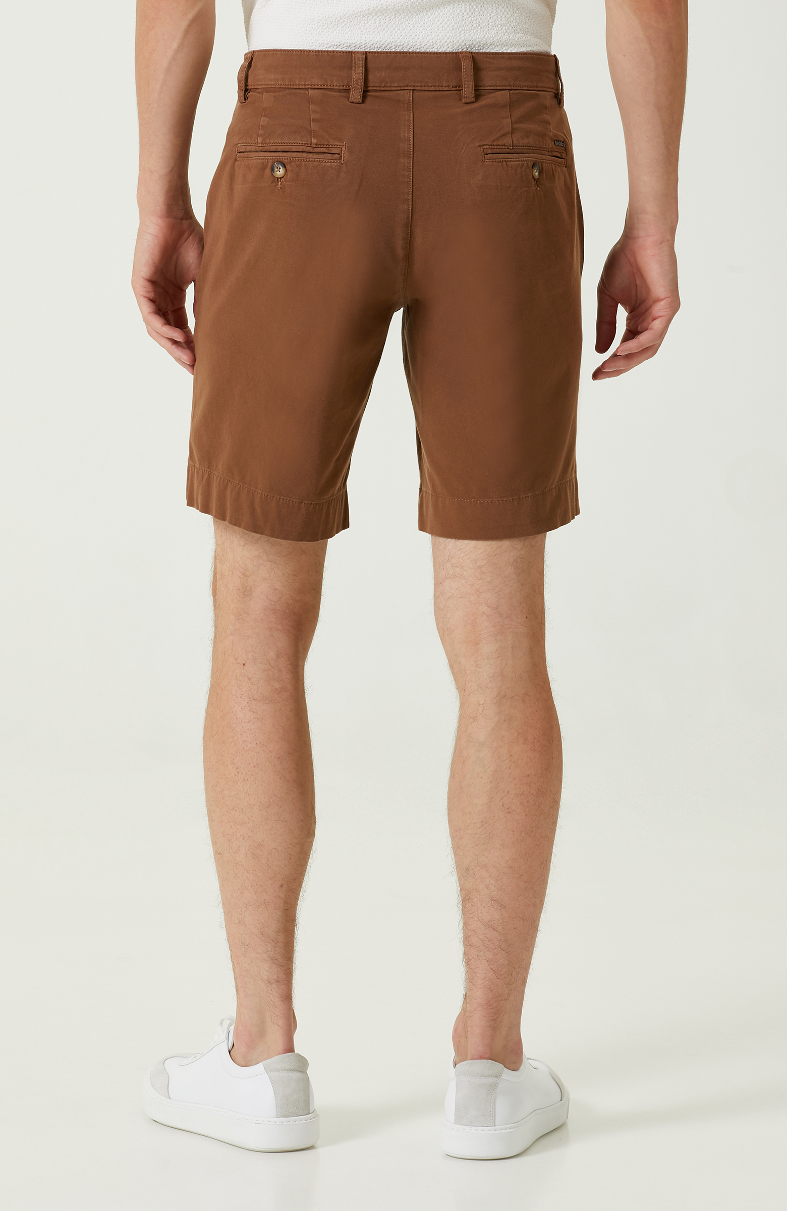 Tütün Rengi Duble Paça Şort