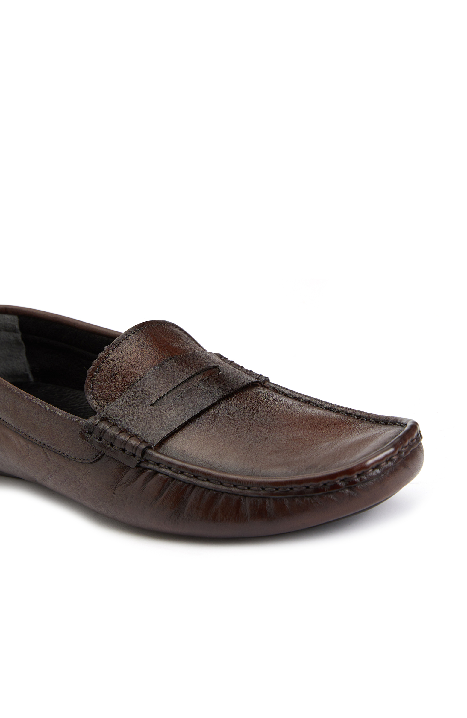 Kahverengi Erkek Deri Loafer