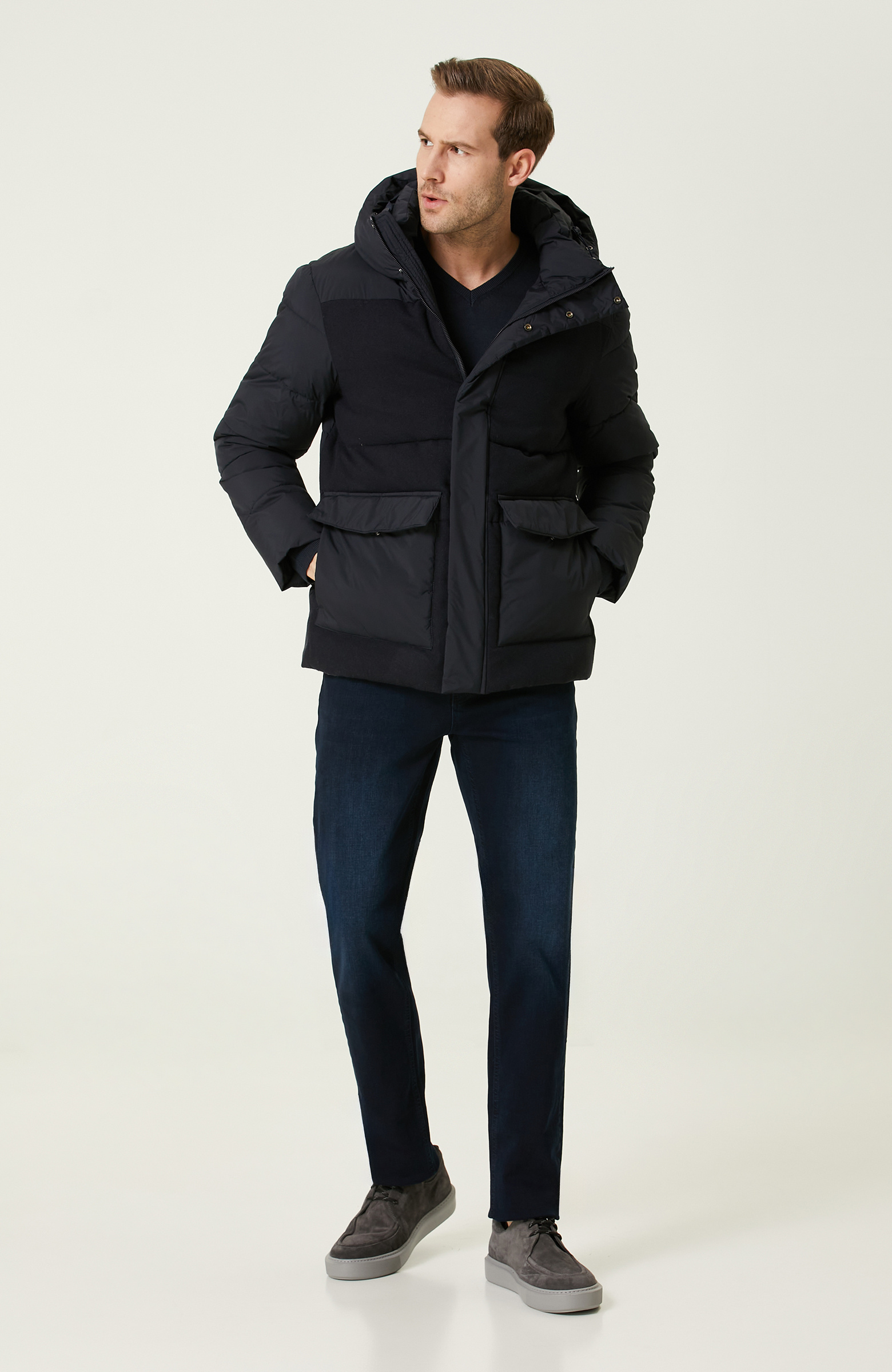 Koyu Lacivert Denim Pantolon