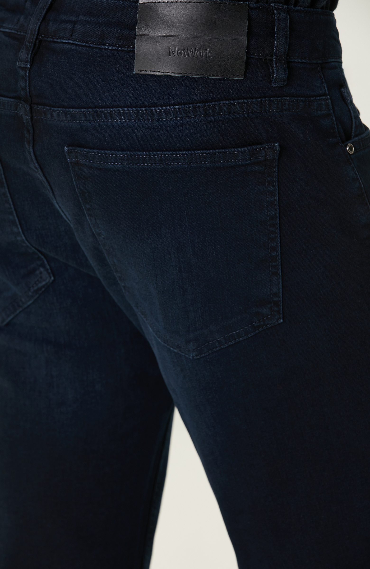 Koyu Lacivert Denim Pantolon