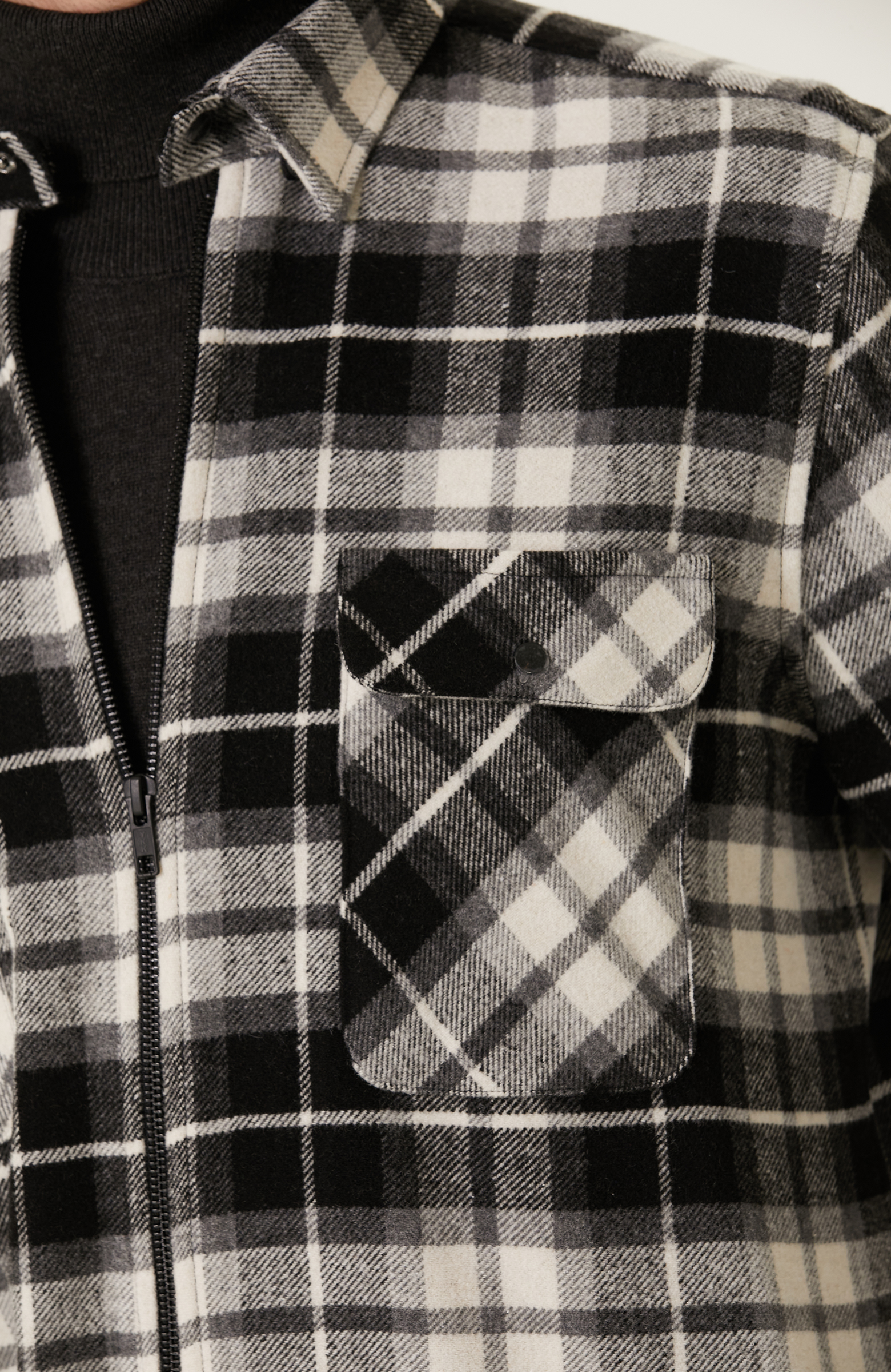 Siyah Gri Ekose Desenli Gömlek