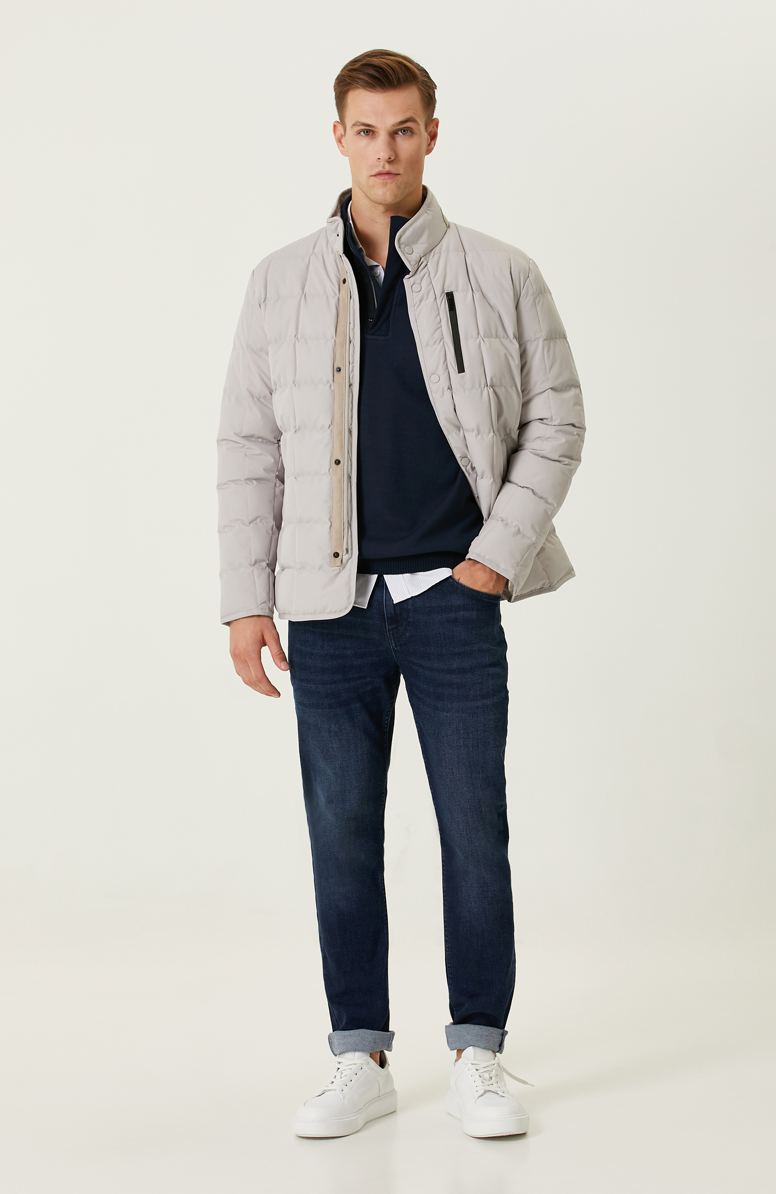 Açık Mavi Beyaz Çizgili Gömlek