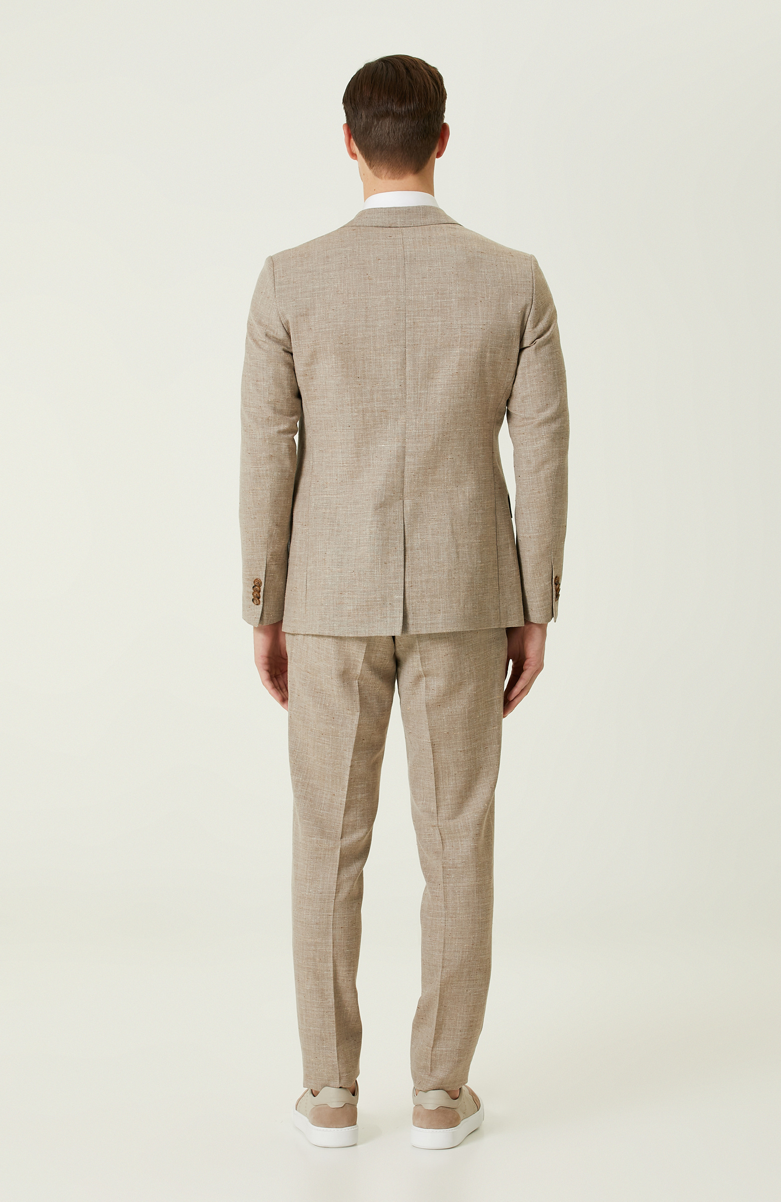 Limited Loro Beige Suit Made of Piana Fabric