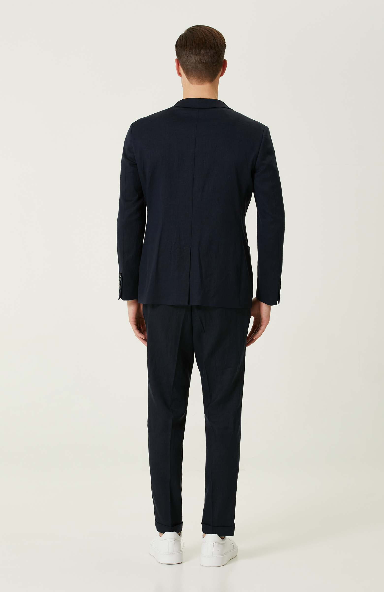 Lacivert Keten Takım Elbise