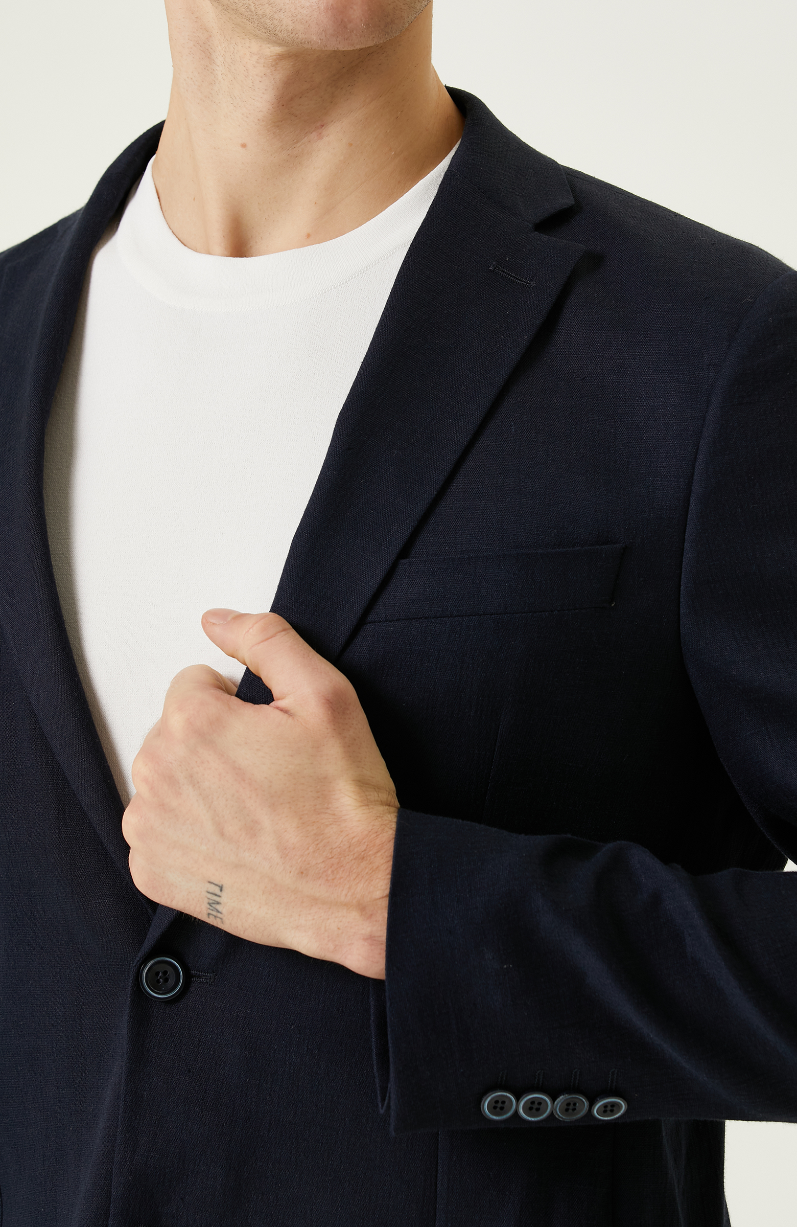 Lacivert Keten Takım Elbise