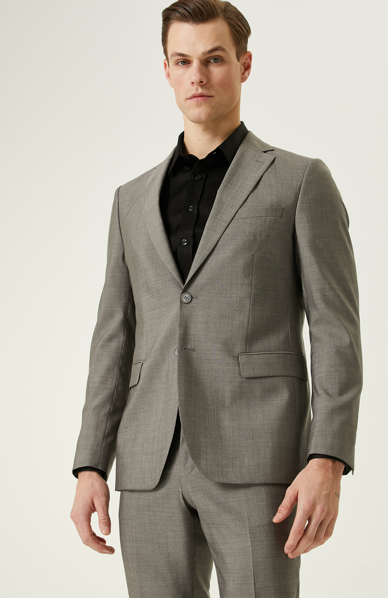 Gri Yün Takım Elbise