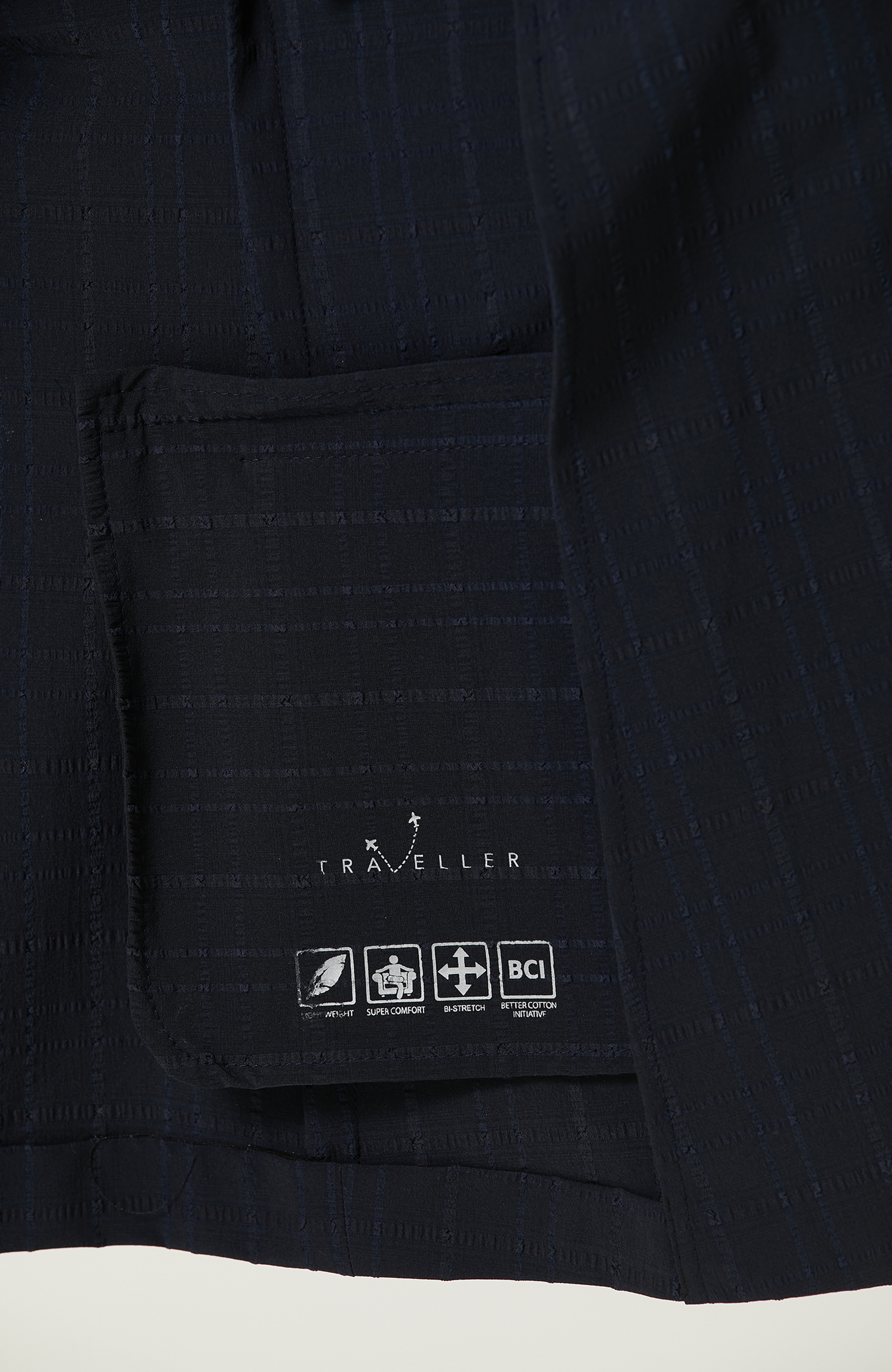 Lacivert Ekose Desenli N-Tech Ceket