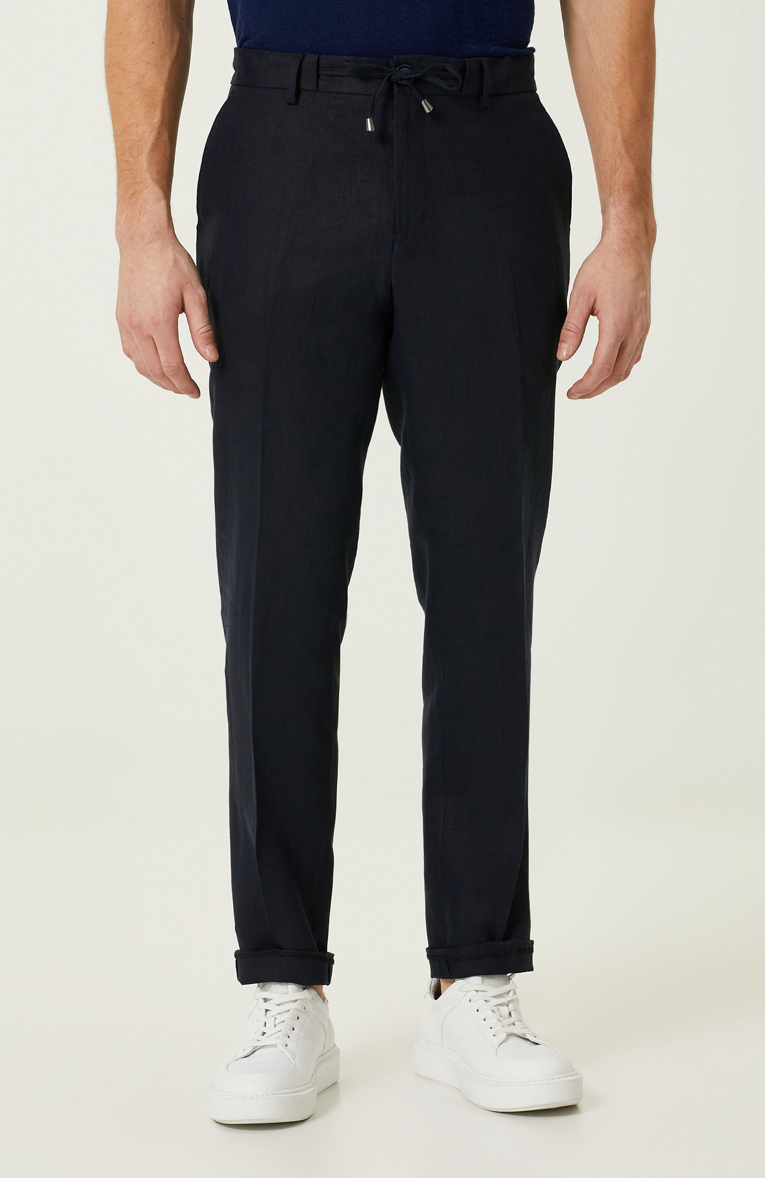 Lacivert Keten Pantolon