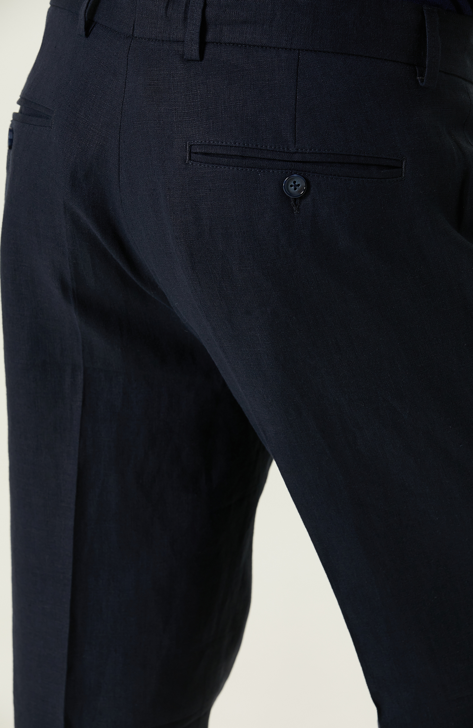 Lacivert Keten Pantolon