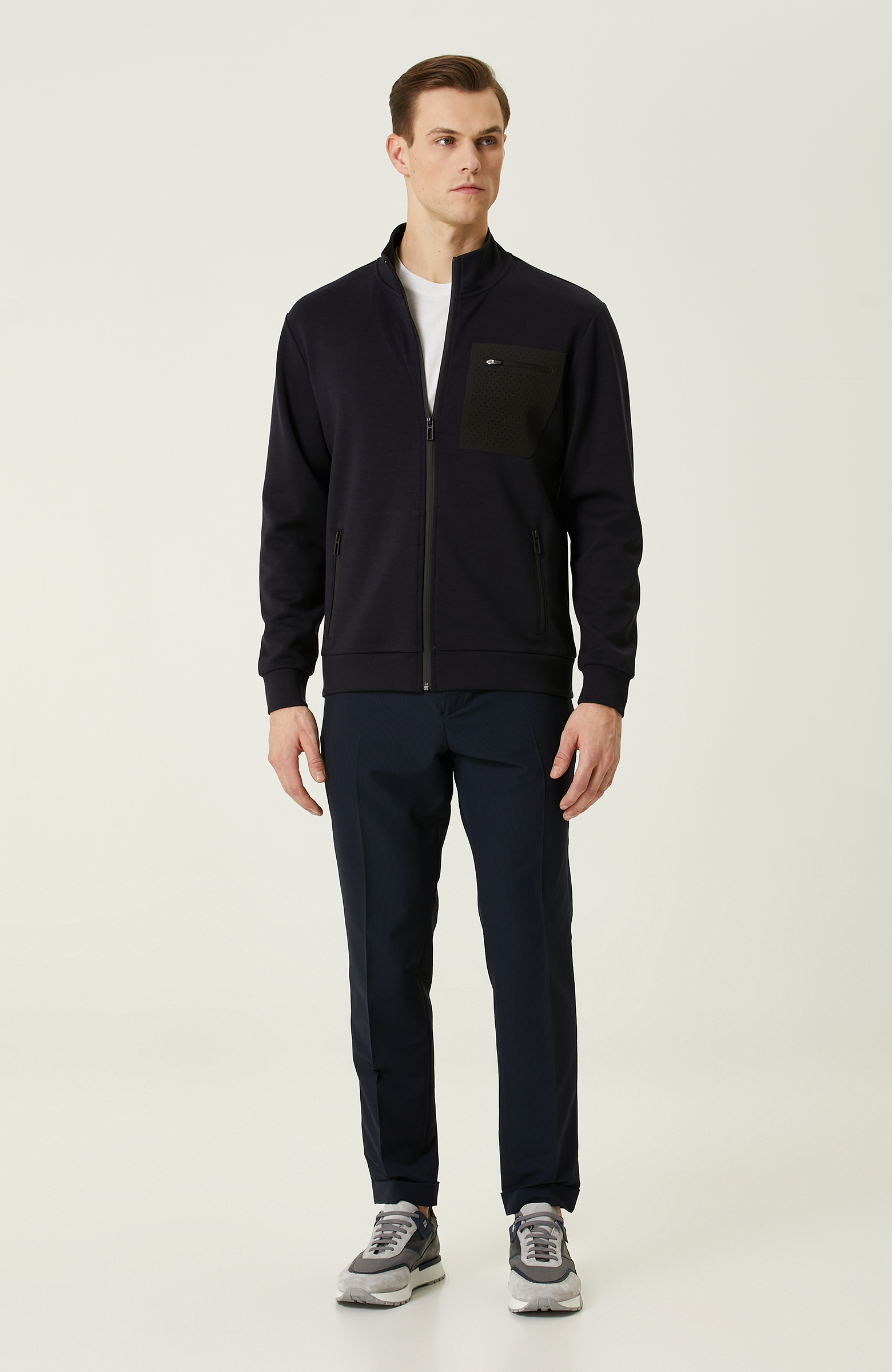 N-Tech Lacivert Gofreli Pantolon