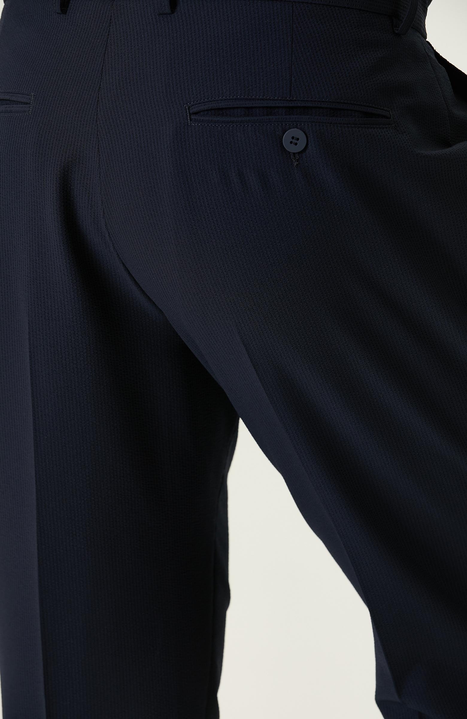 N-Tech Lacivert Gofreli Pantolon