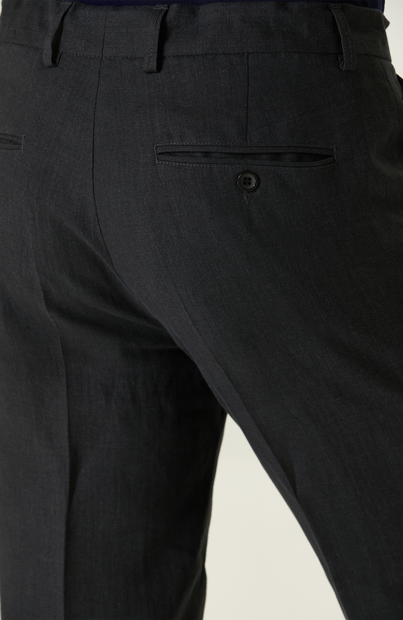 Siyah Keten Pantolon