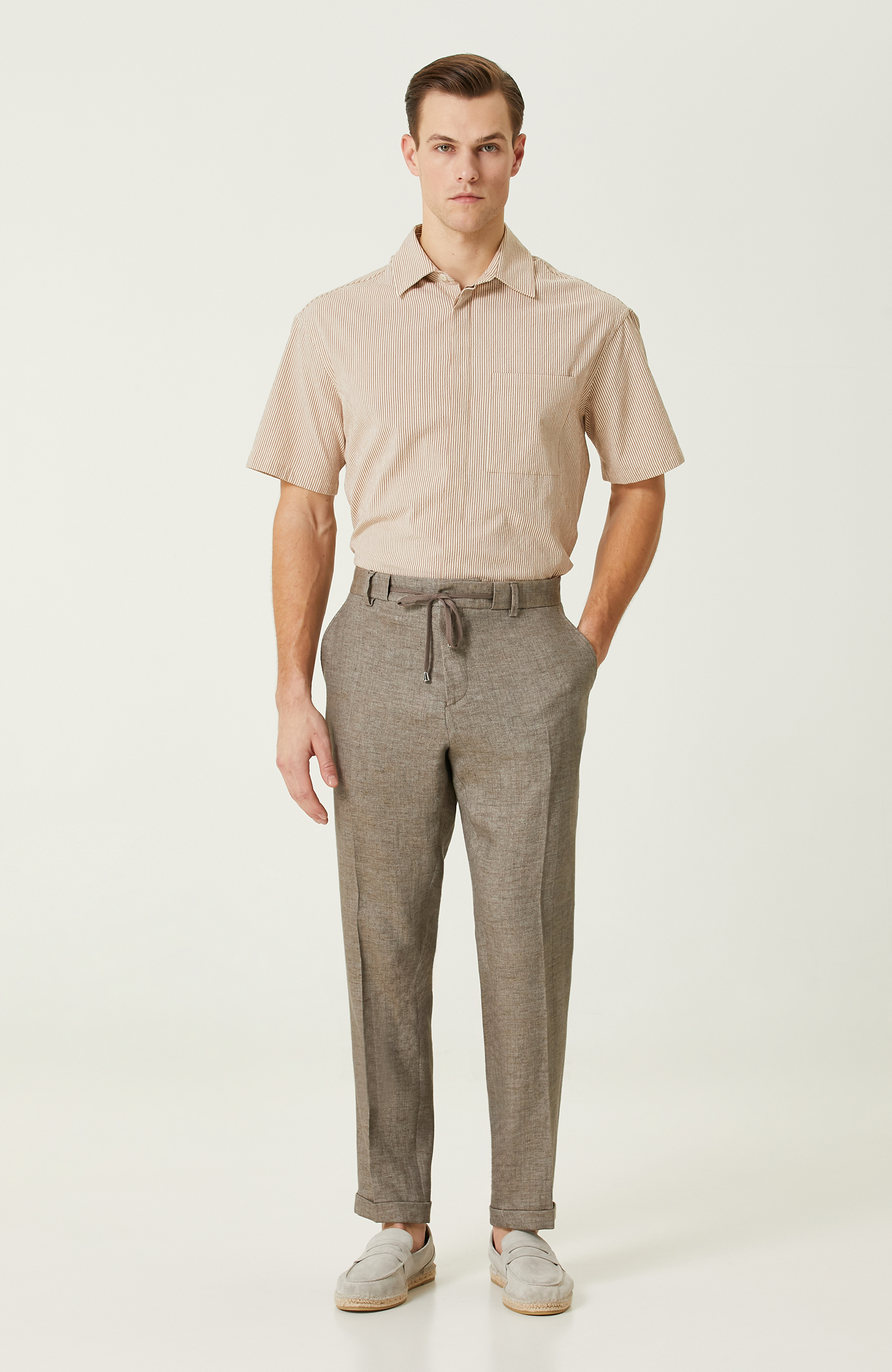 Vizon Keten Karışımlı Pantolon