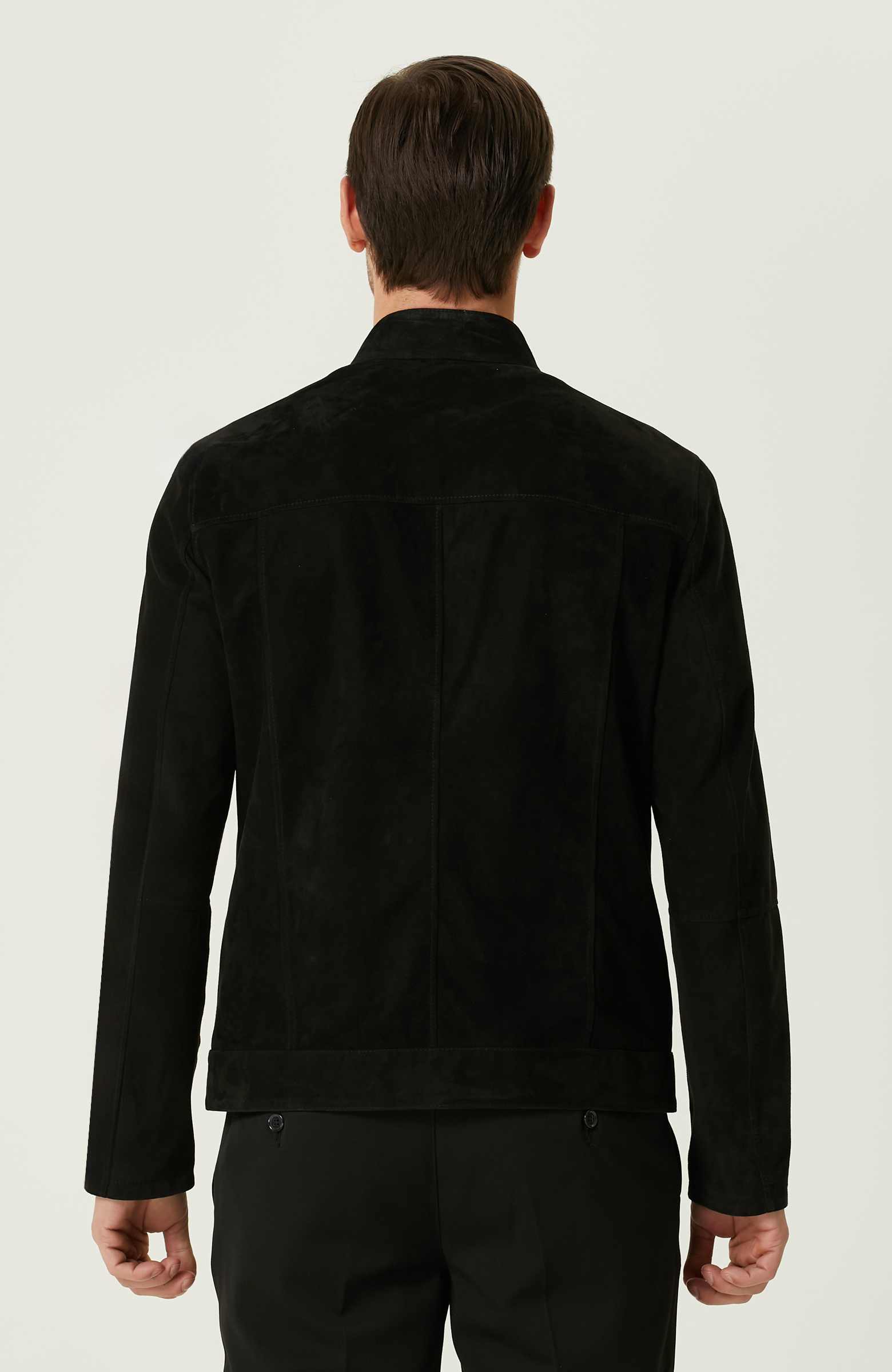 Black Double Sided Leather Coat