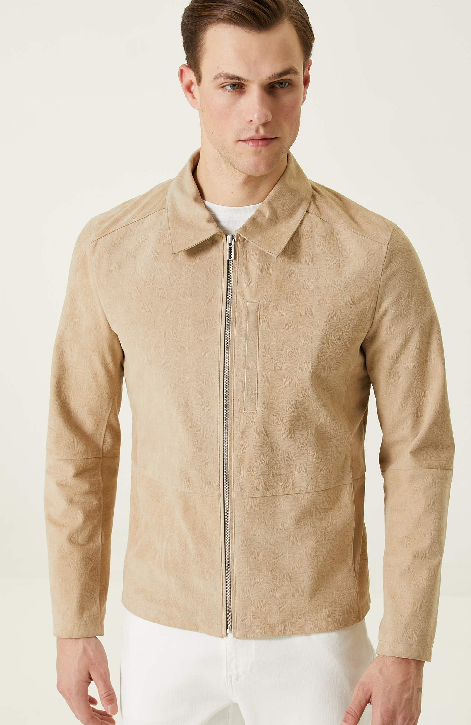  Limited Bej Süet Mont