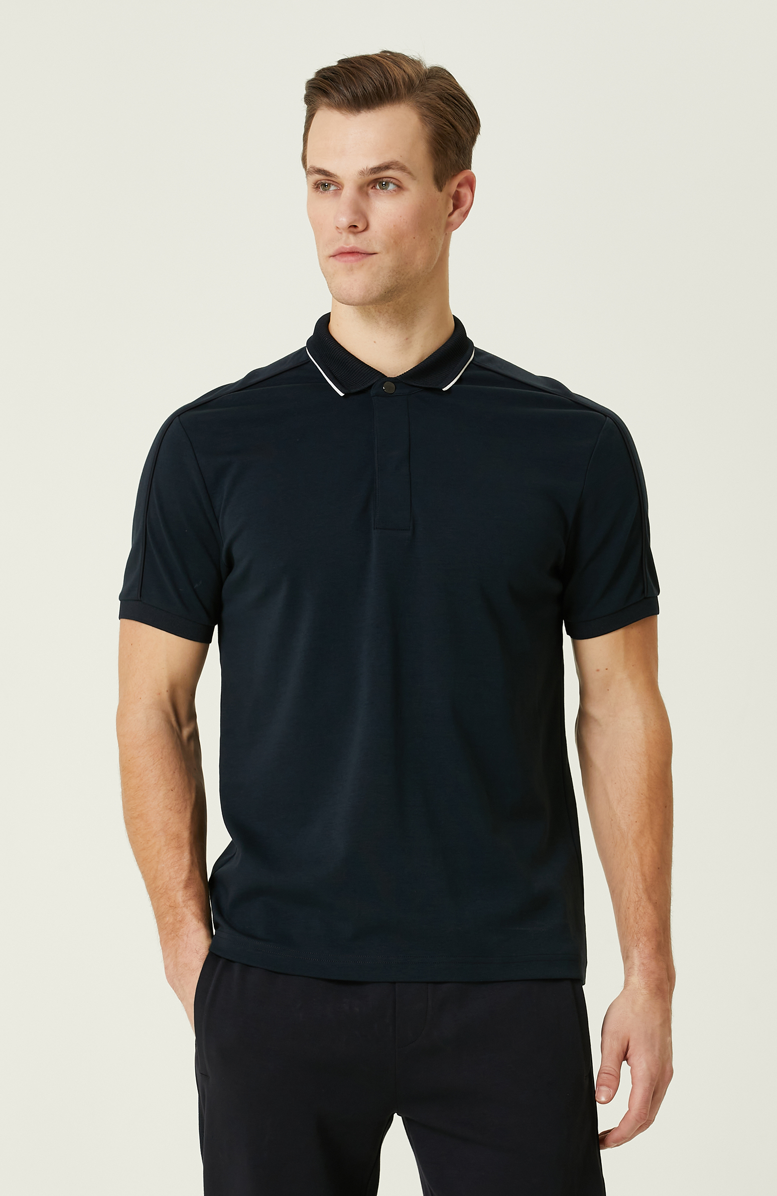  Lacivert Polo Yaka T-Shirt