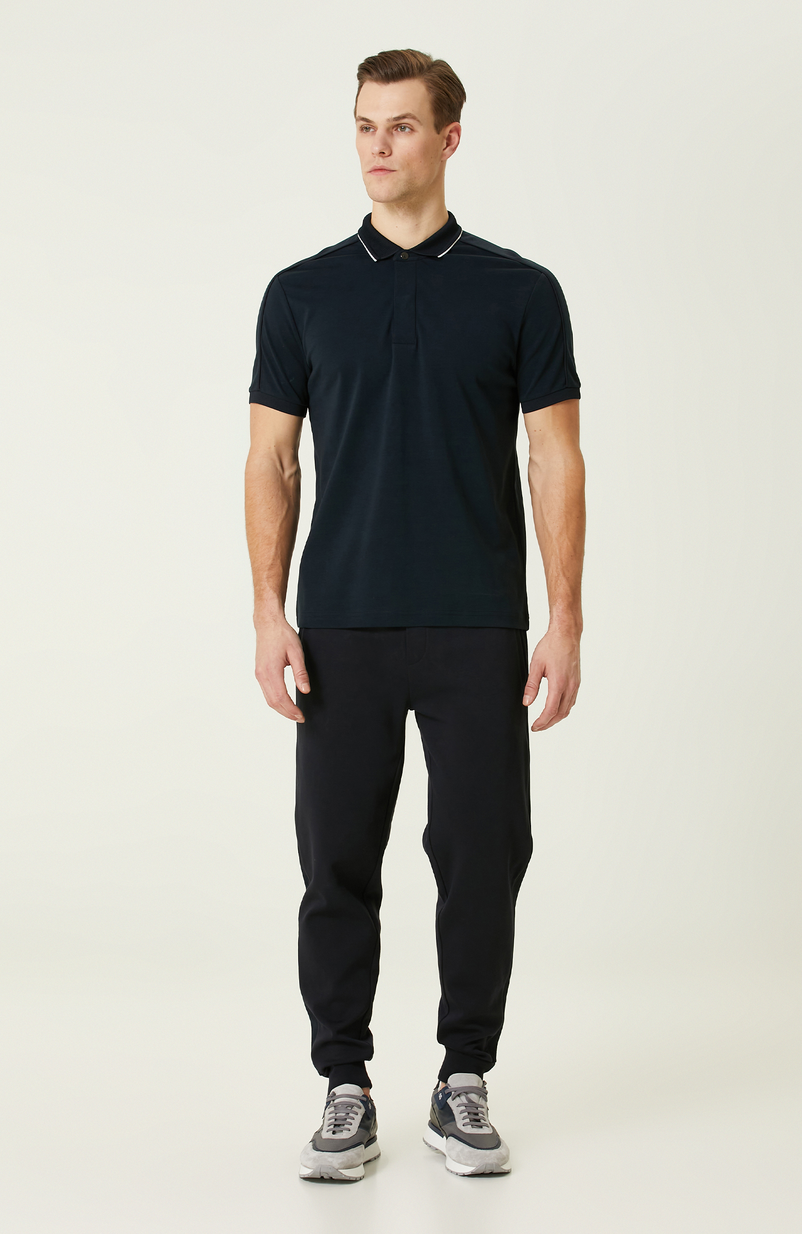  Lacivert Polo Yaka T-Shirt