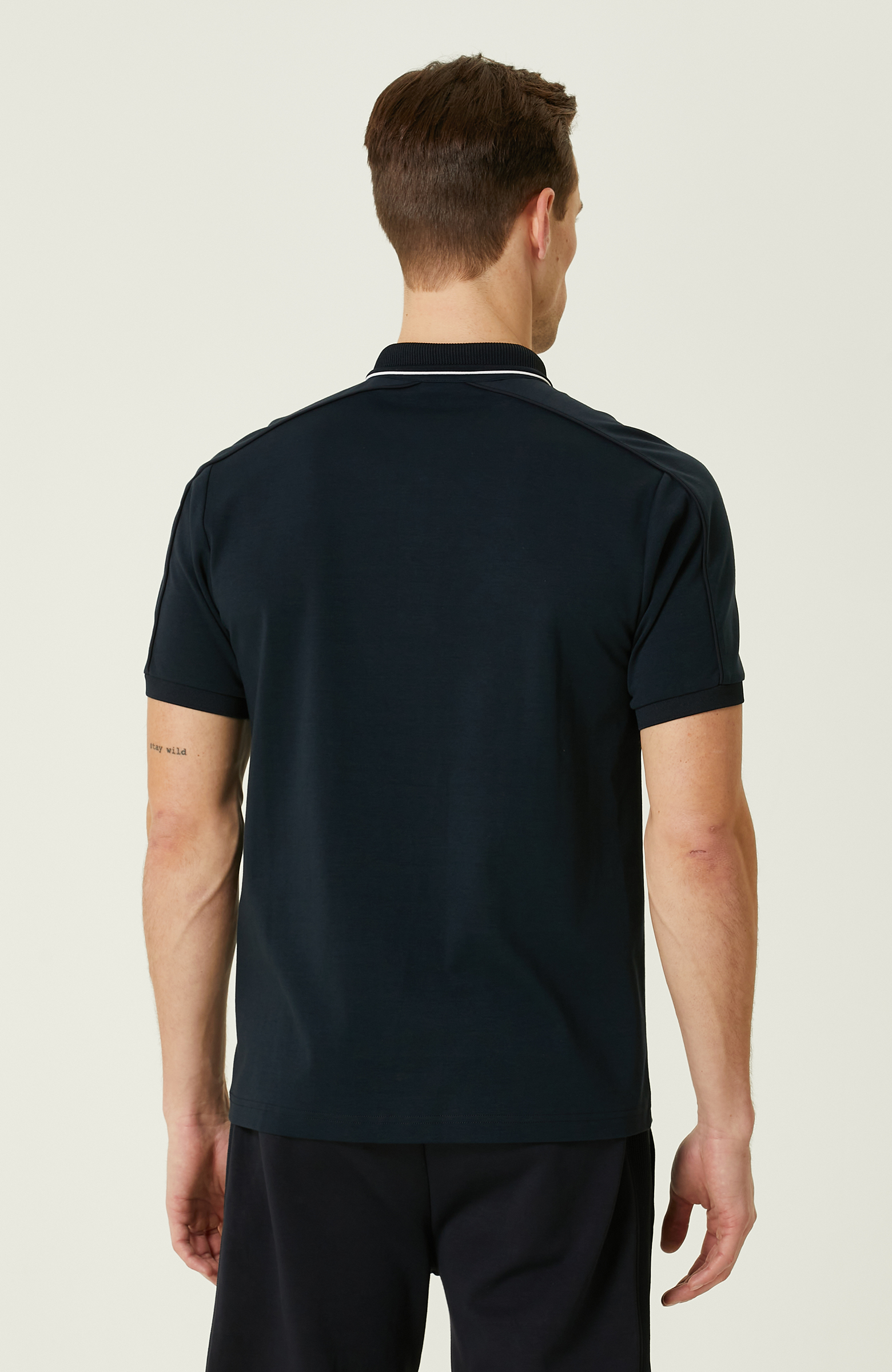  Lacivert Polo Yaka T-Shirt