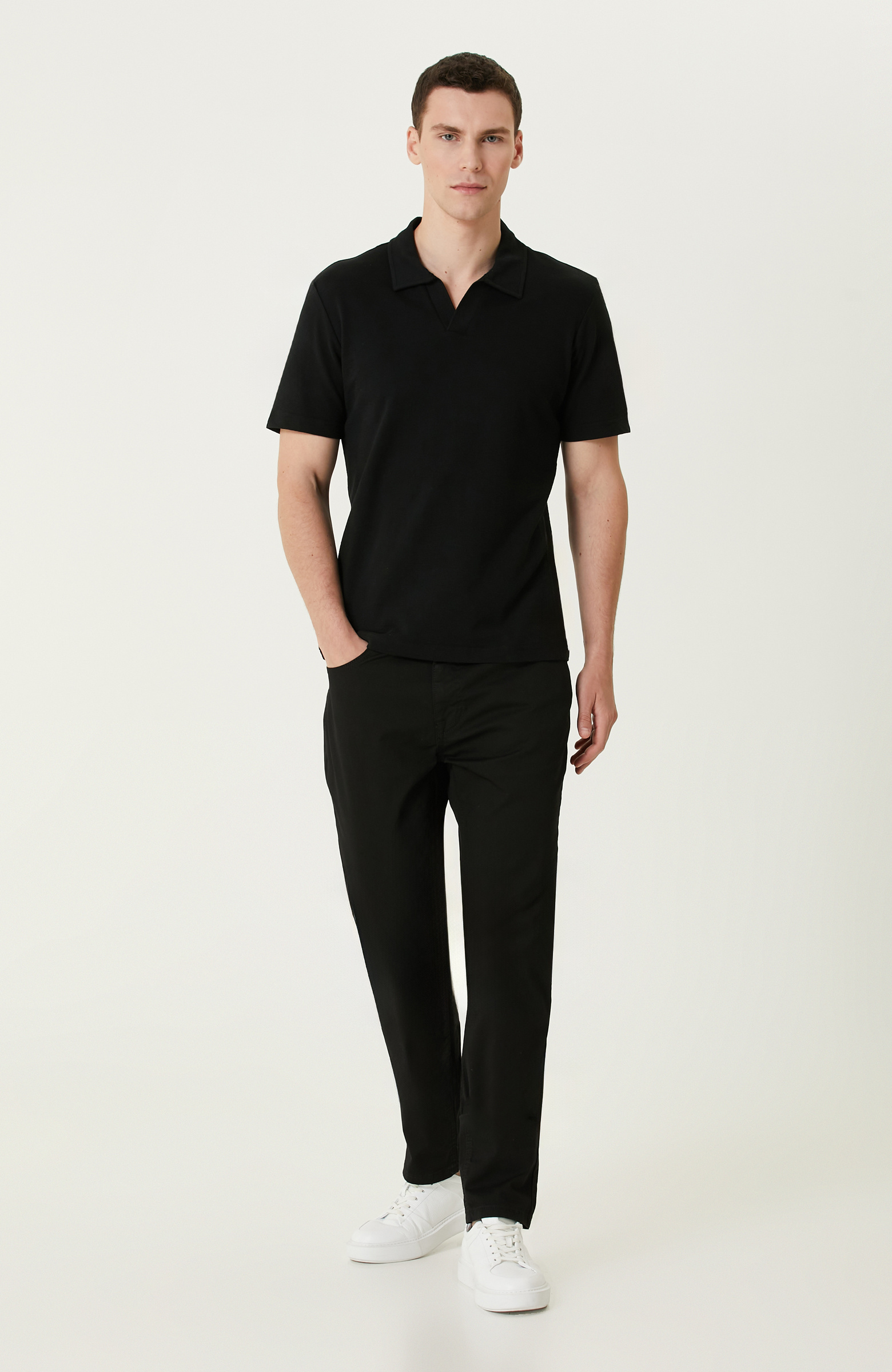 Siyah Polo Yaka T-shirt