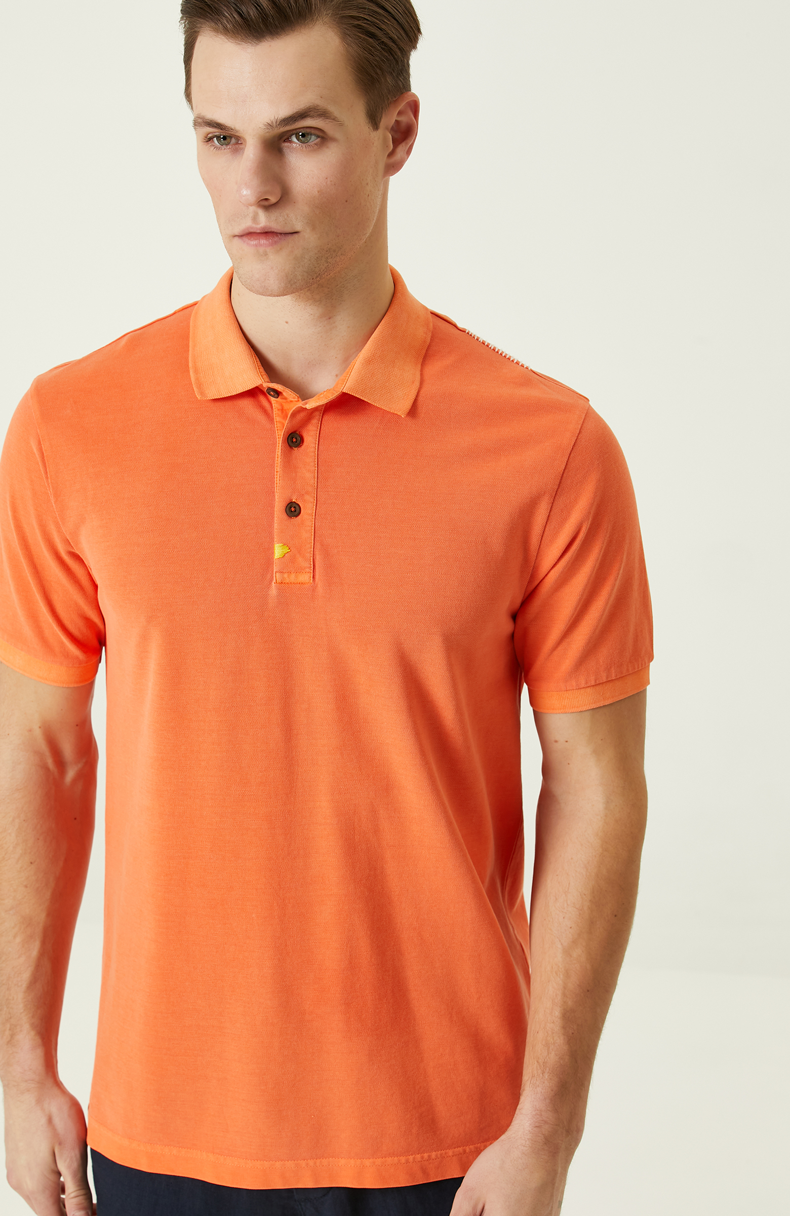 Turuncu Polo Yaka T-Shirt_1