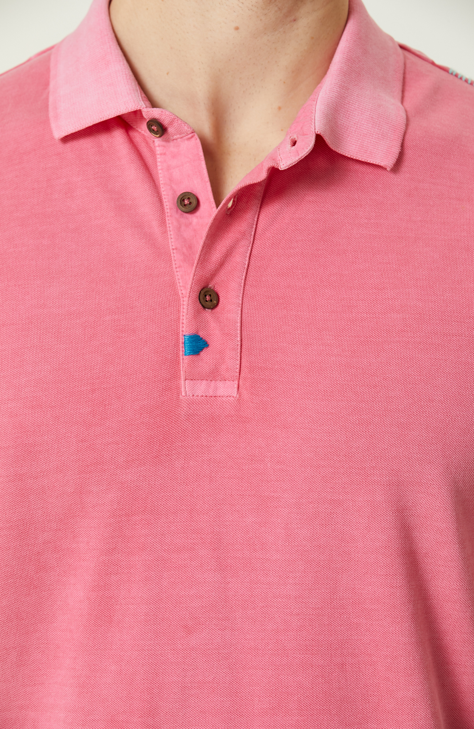 Pink Polo Neck T-Shirt