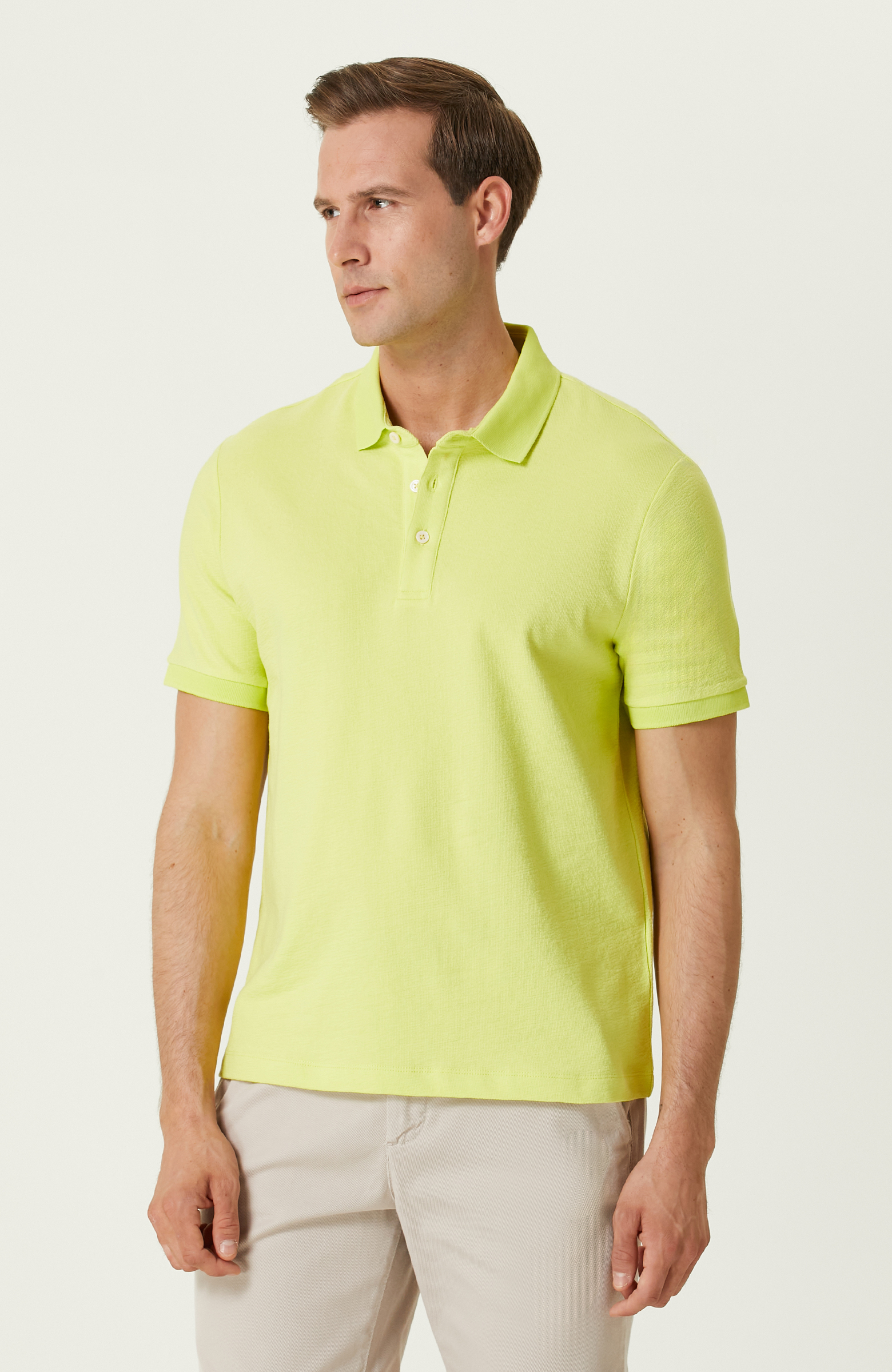 Fıstık Yeşili Polo Yaka T-shirt_3