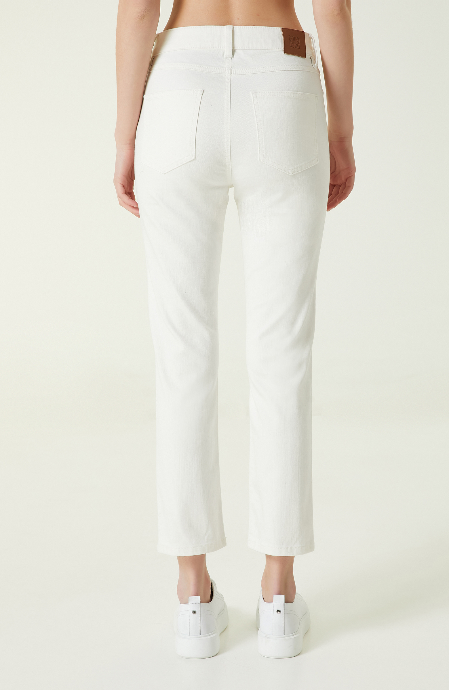 Ekru Denim Pantolon