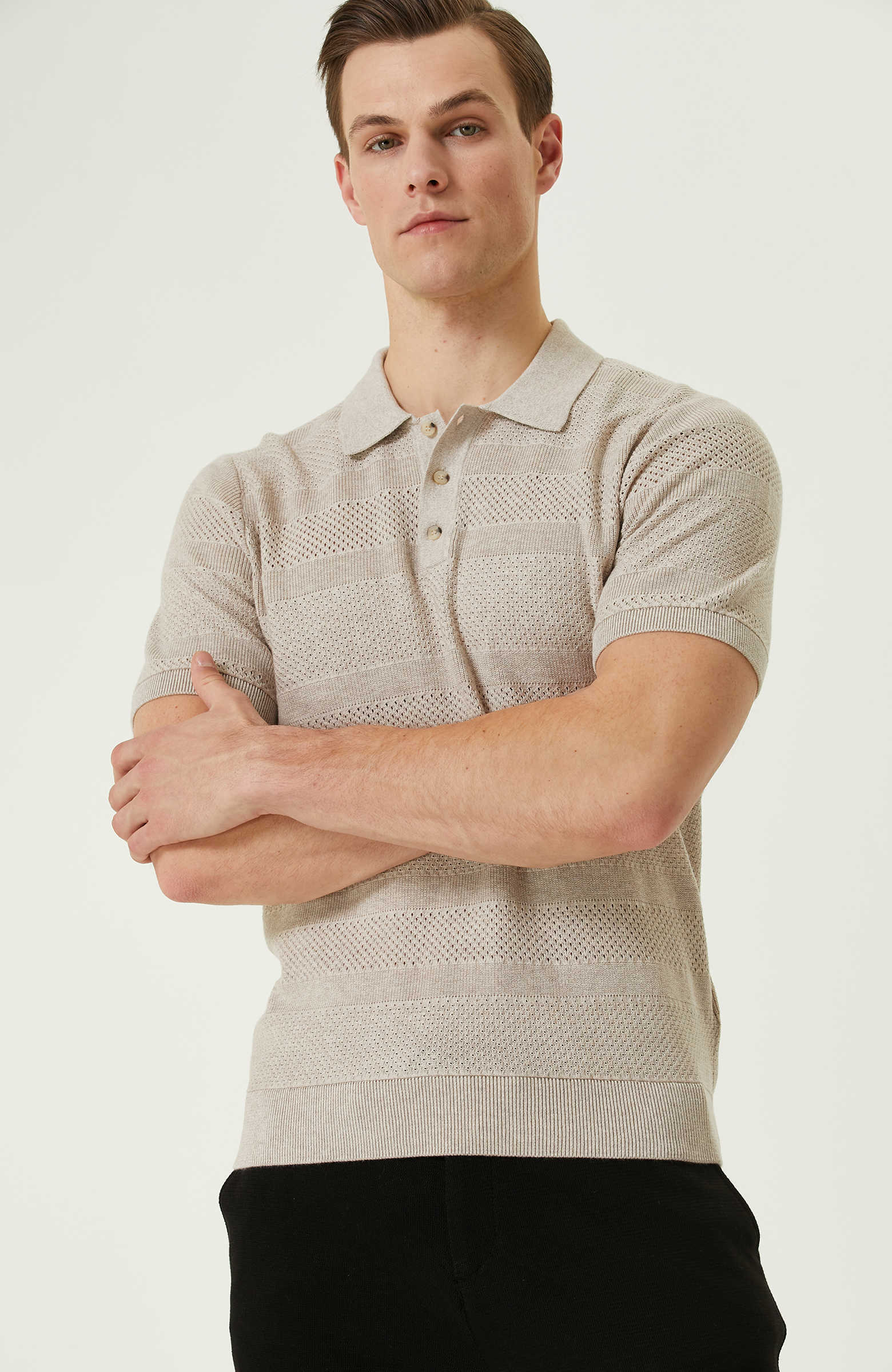 Naturel Polo Yaka Kazak