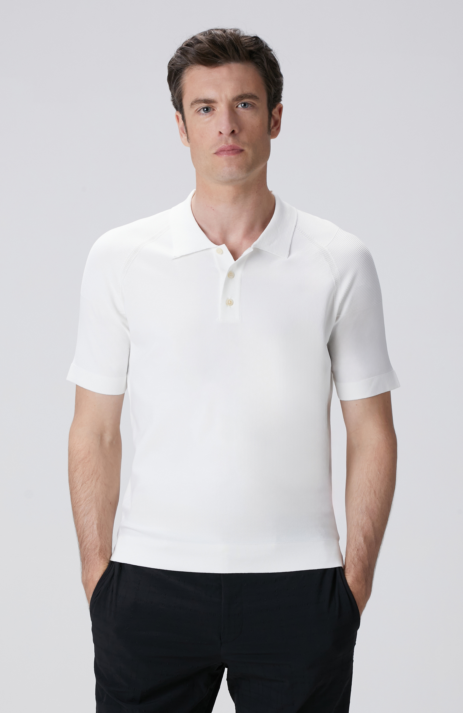 Kırık Beyaz Polo Yaka Triko