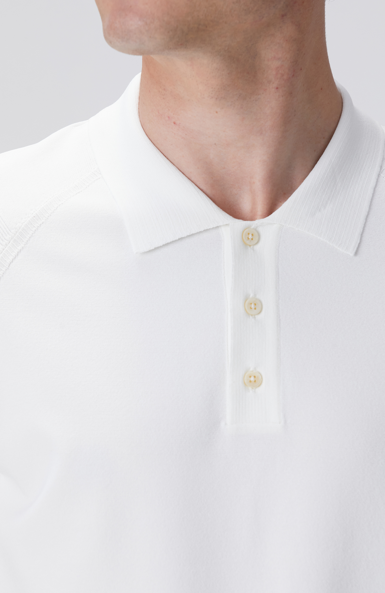 Kırık Beyaz Polo Yaka Triko