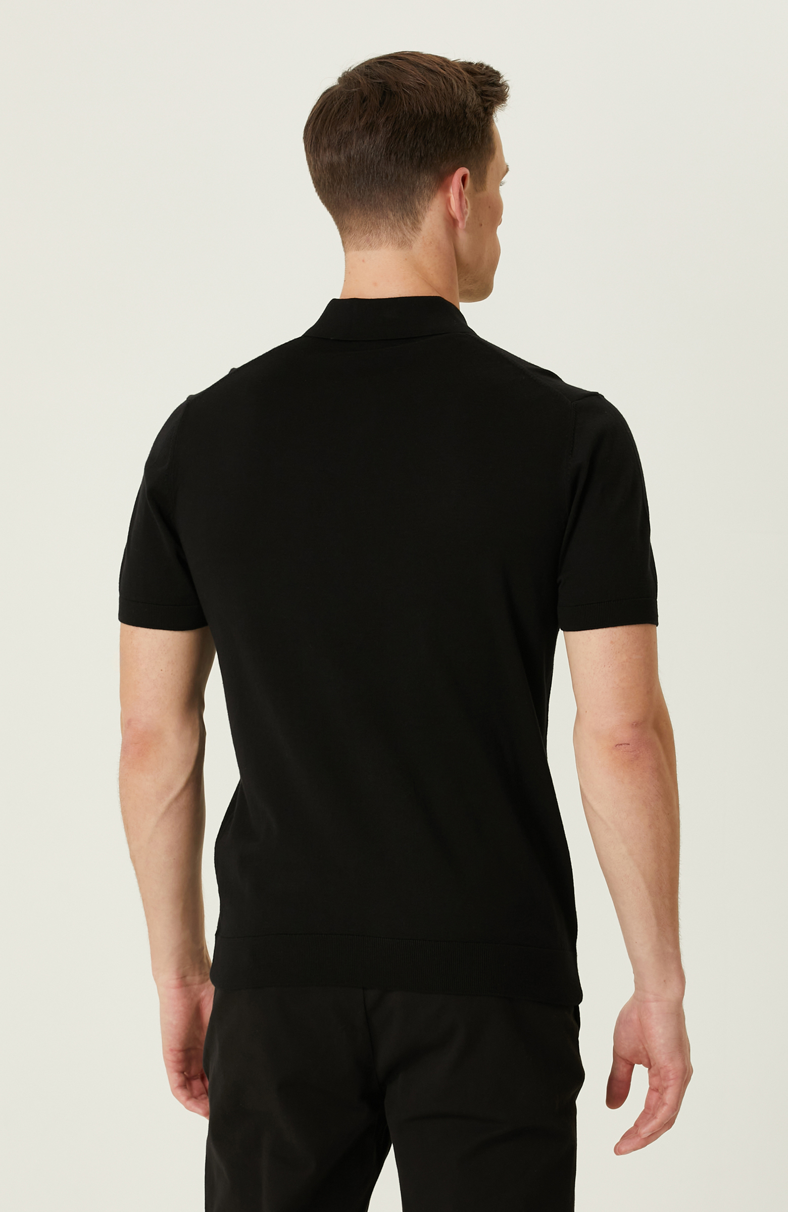 Siyah Polo Yaka Kazak_4