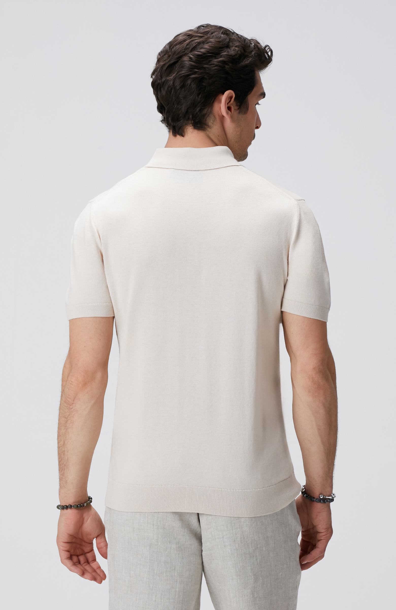 Bej Polo Yaka Basic Kazak