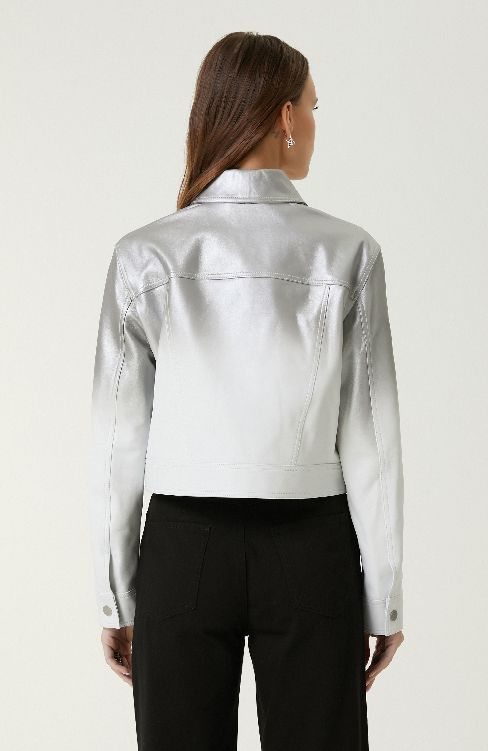 Silver Leather Jacket