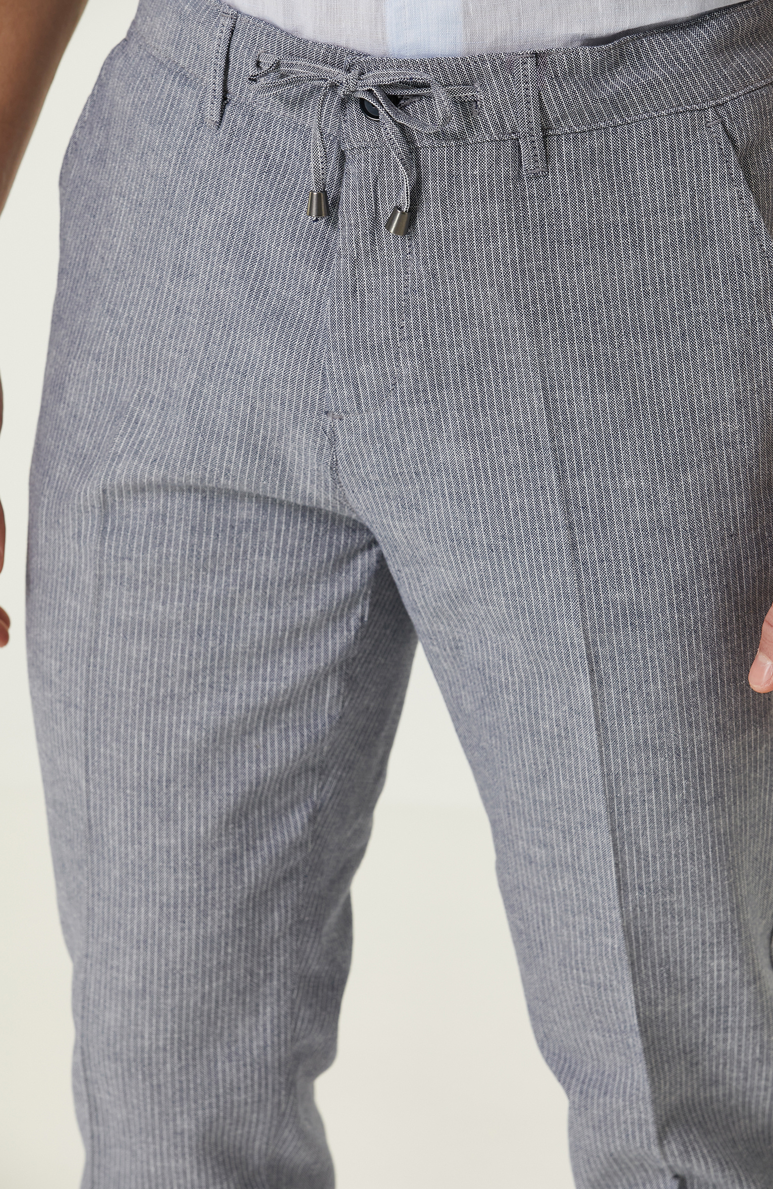 Lacivert Keten Dokuma Pantolon