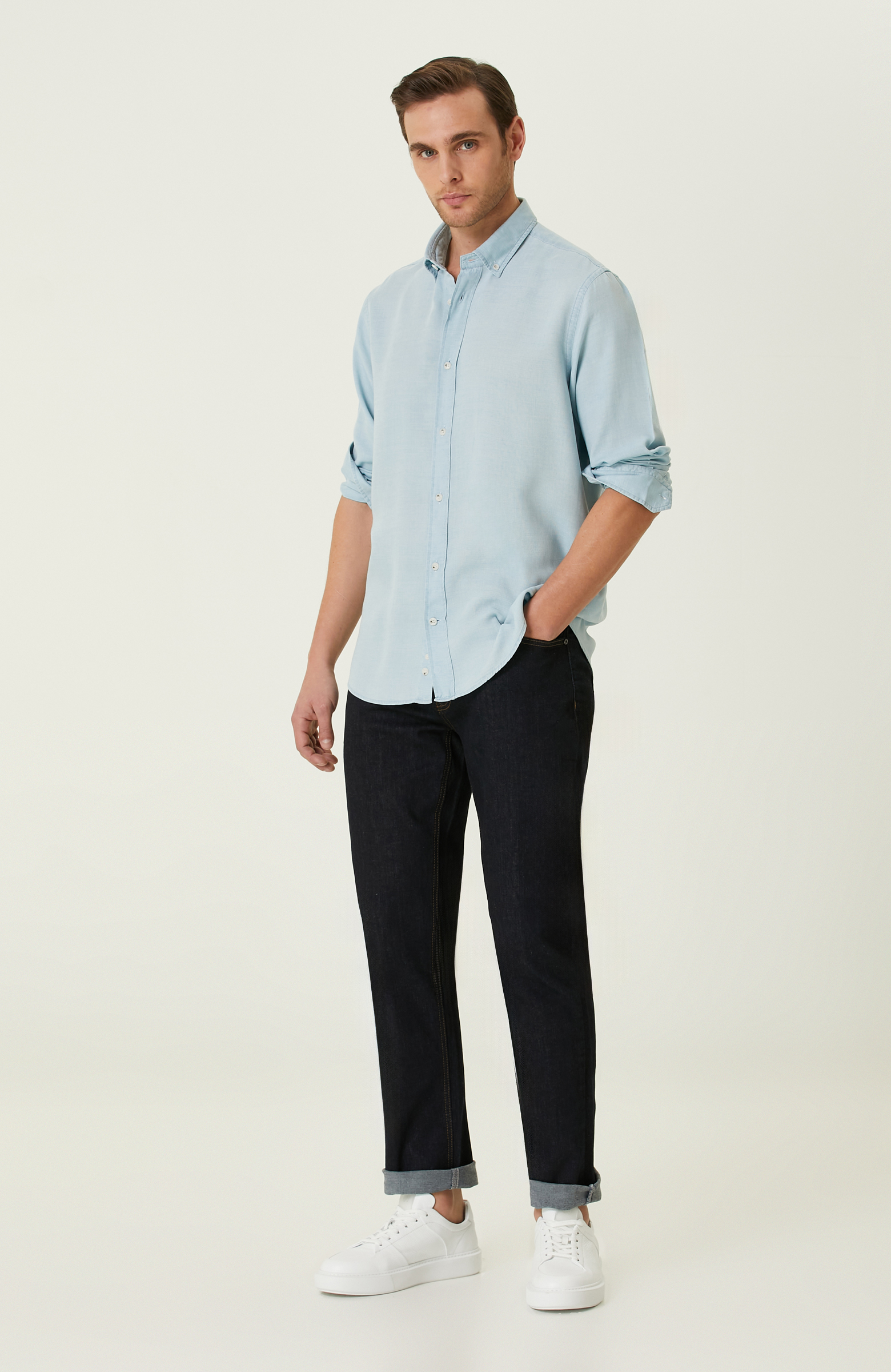 Lacivert Denim Pantolon