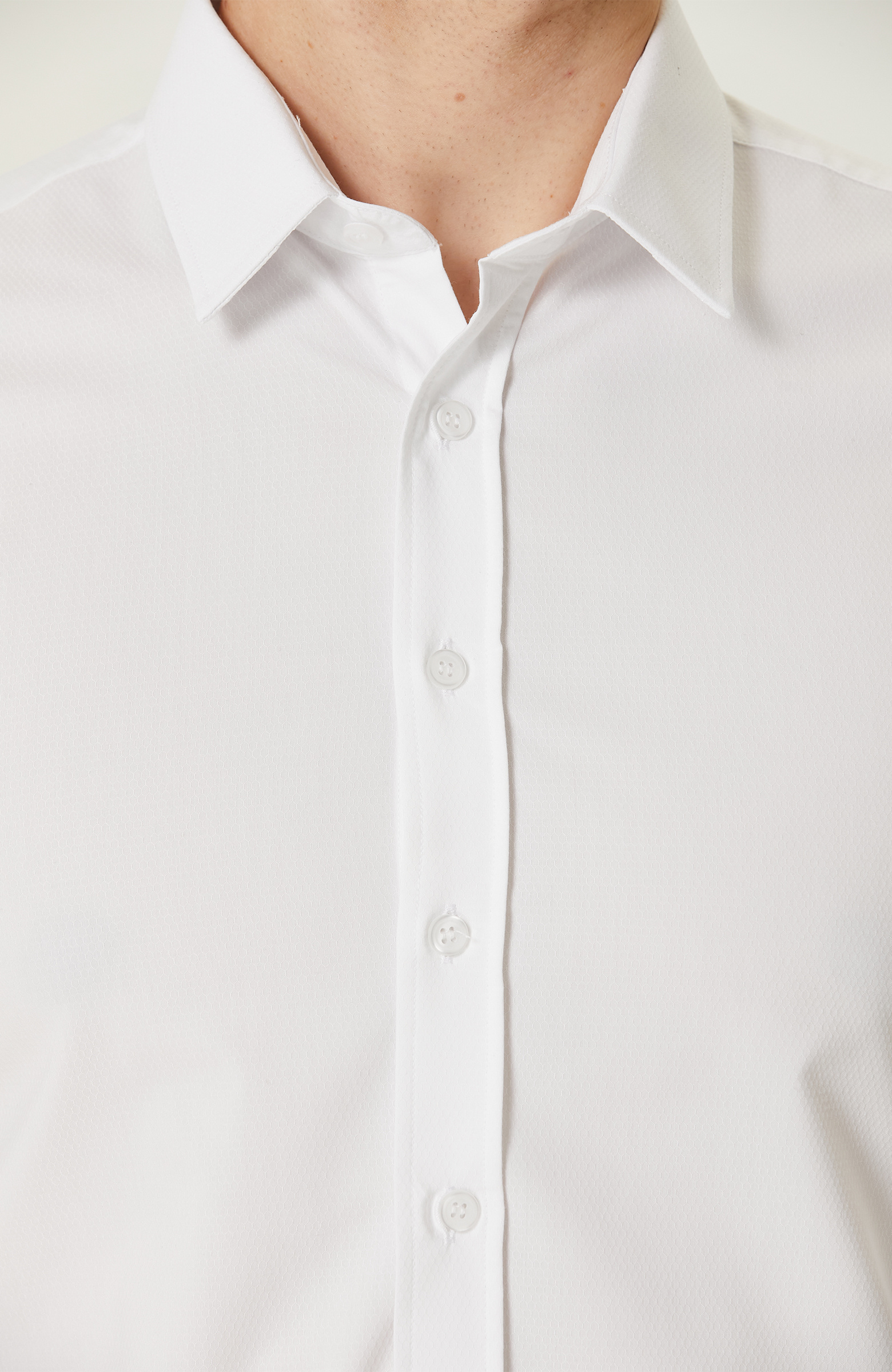 Beyaz Petek Desenli Gömlek