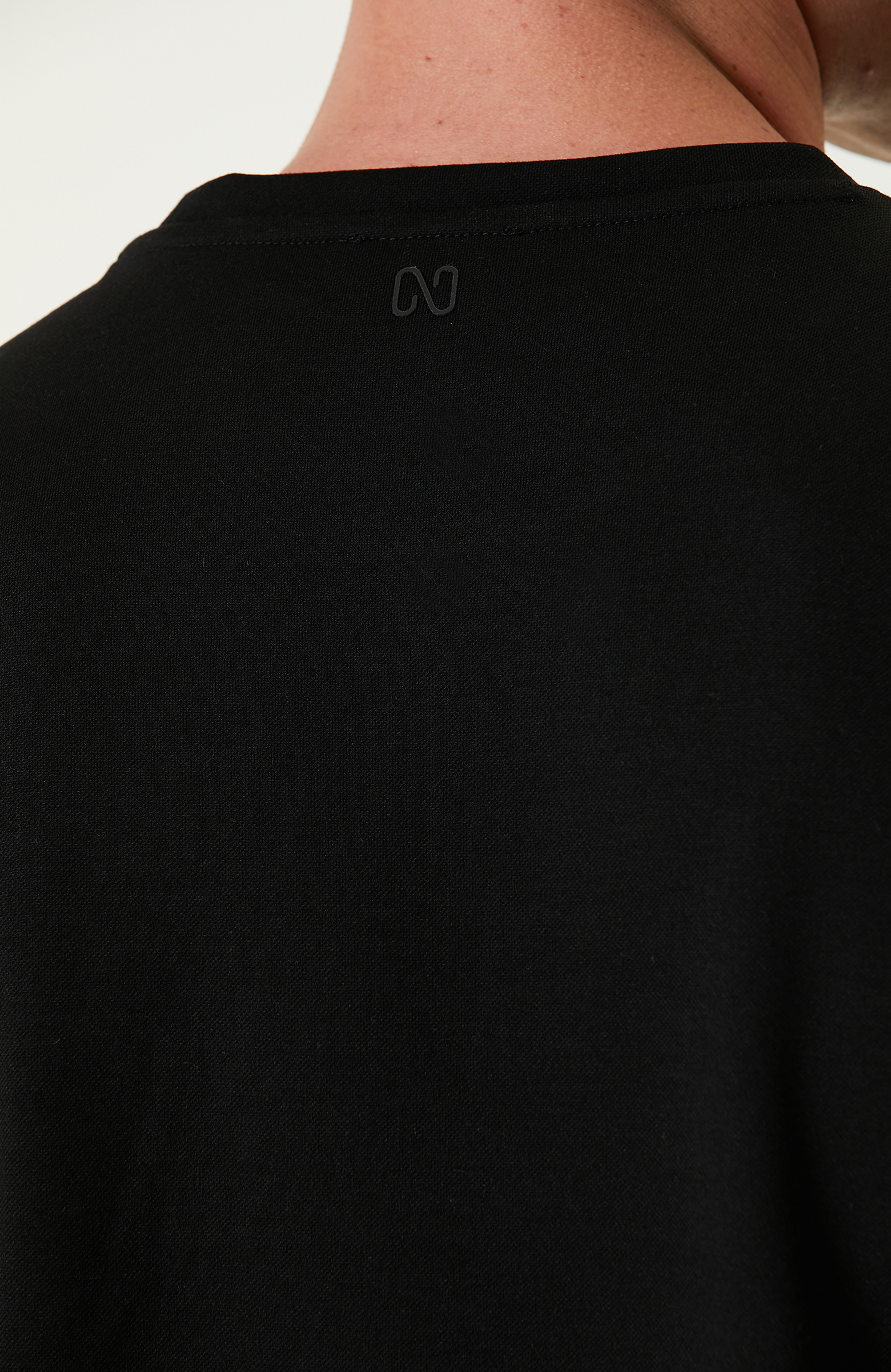 Siyah Kısa Kollu Sweatshirt