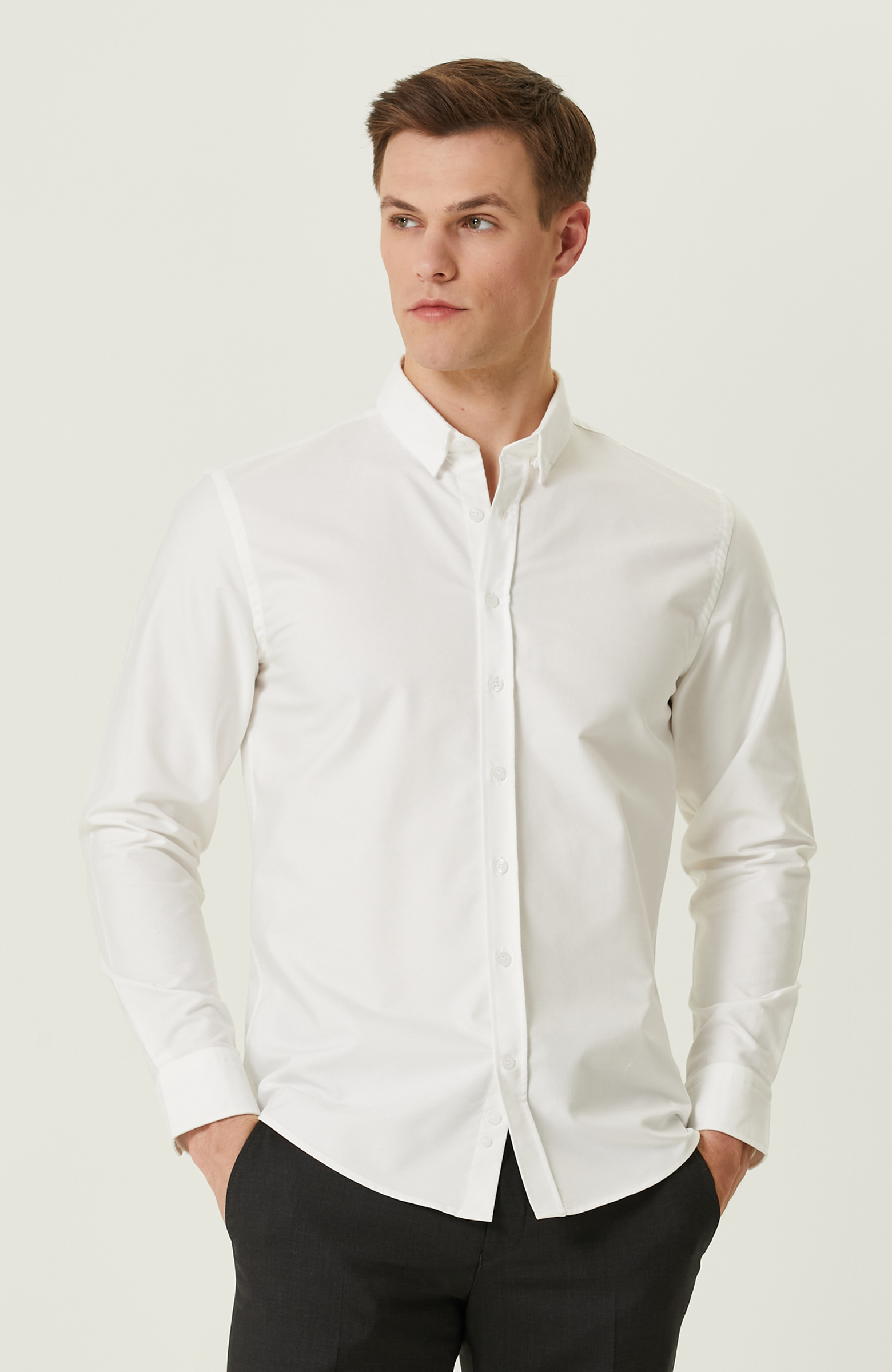 Beyaz Oxford Gömlek