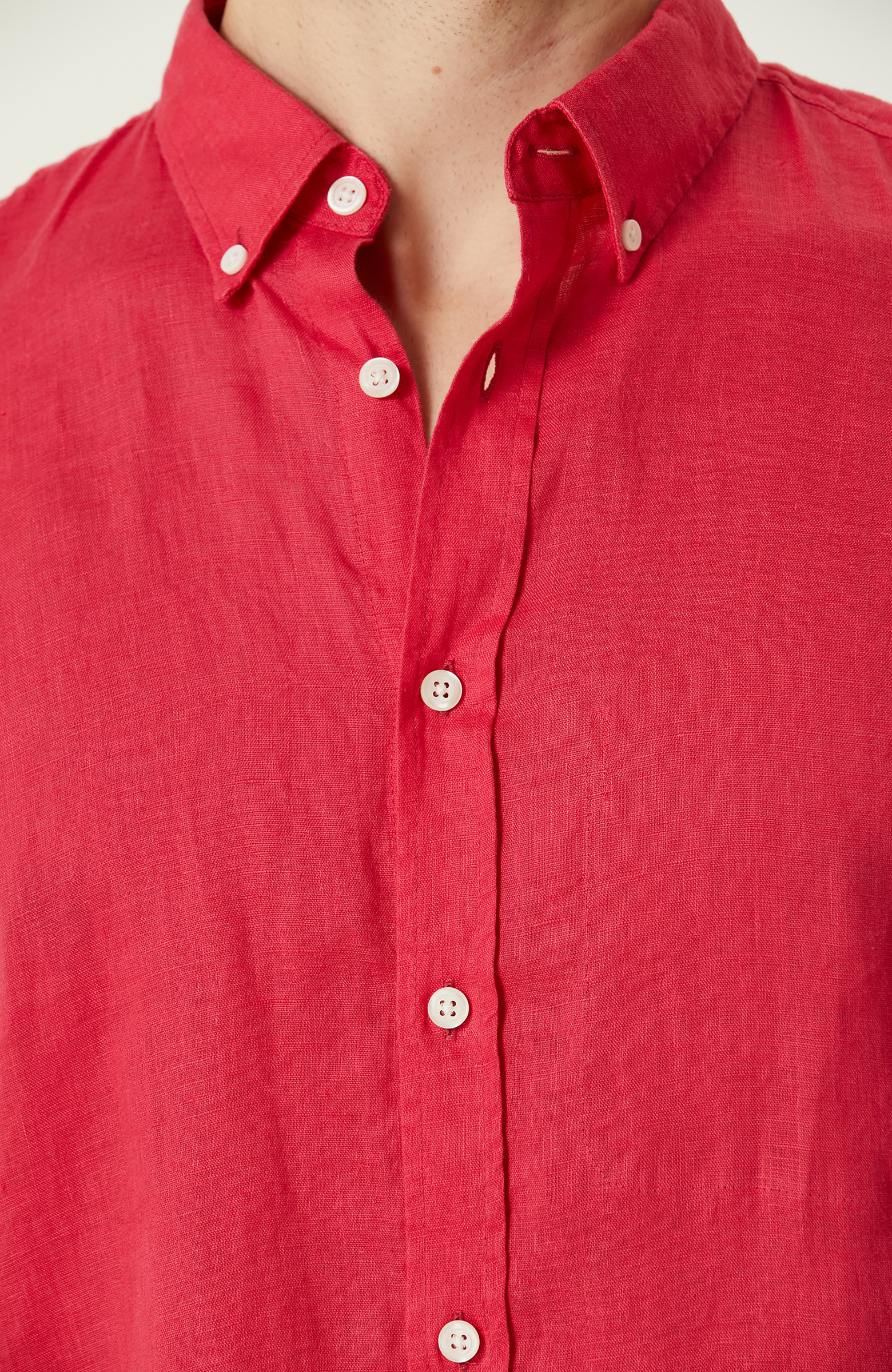 Fuşya Keten Gömlek