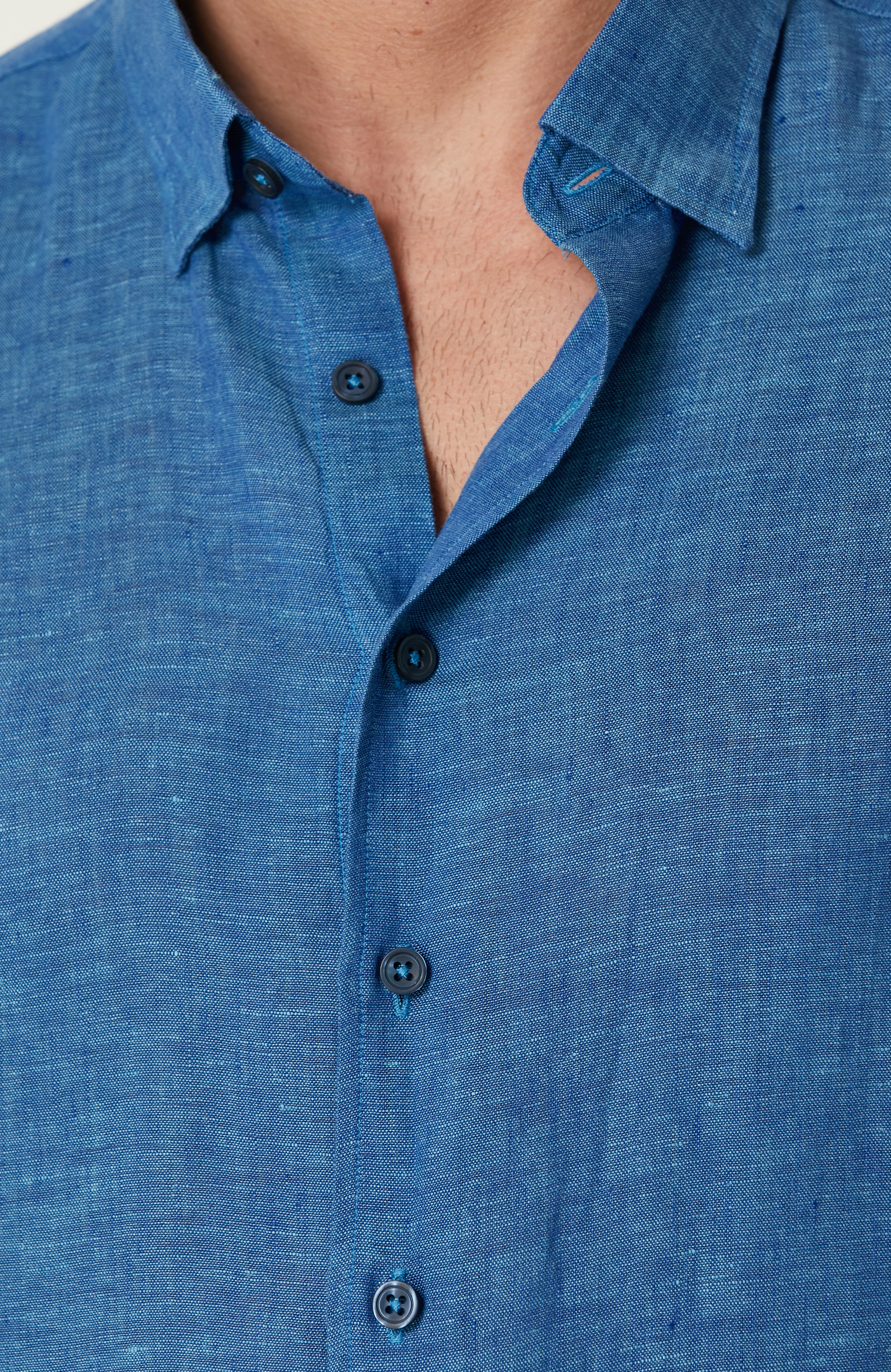 Turkuaz Keten Gömlek