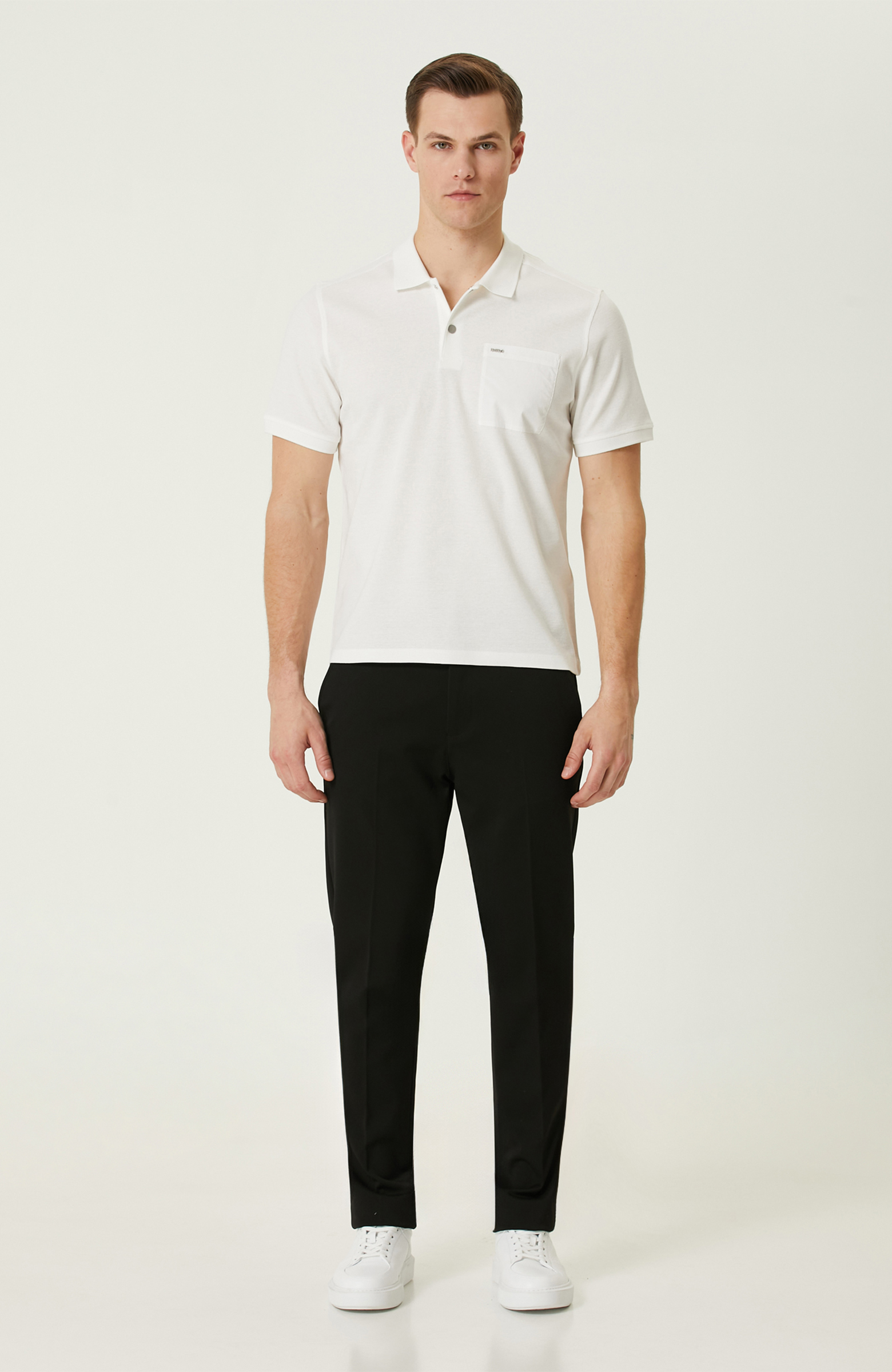 Ekru Polo Yaka T-Shirt