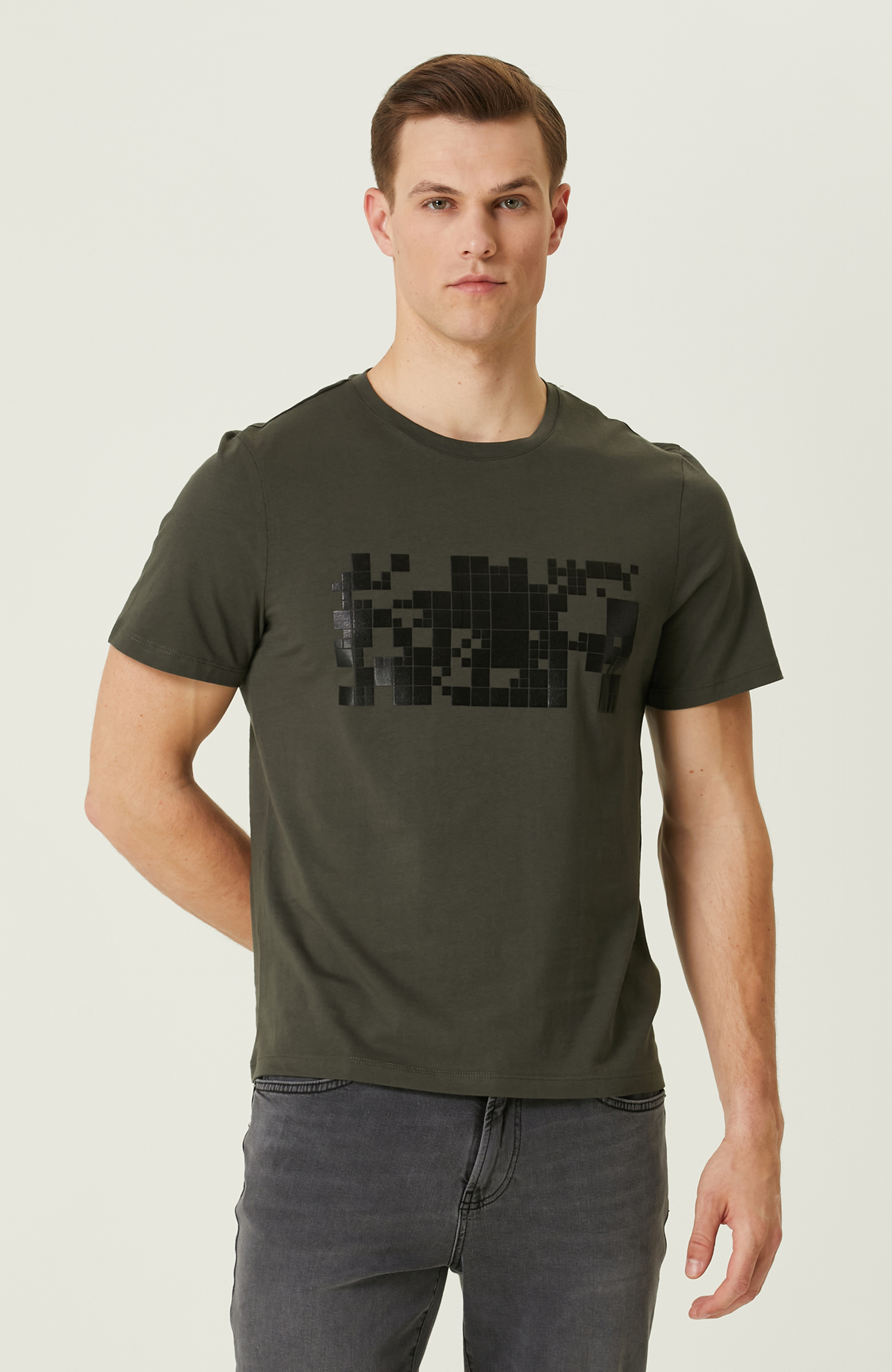 Haki Baskılı T-Shirt_0