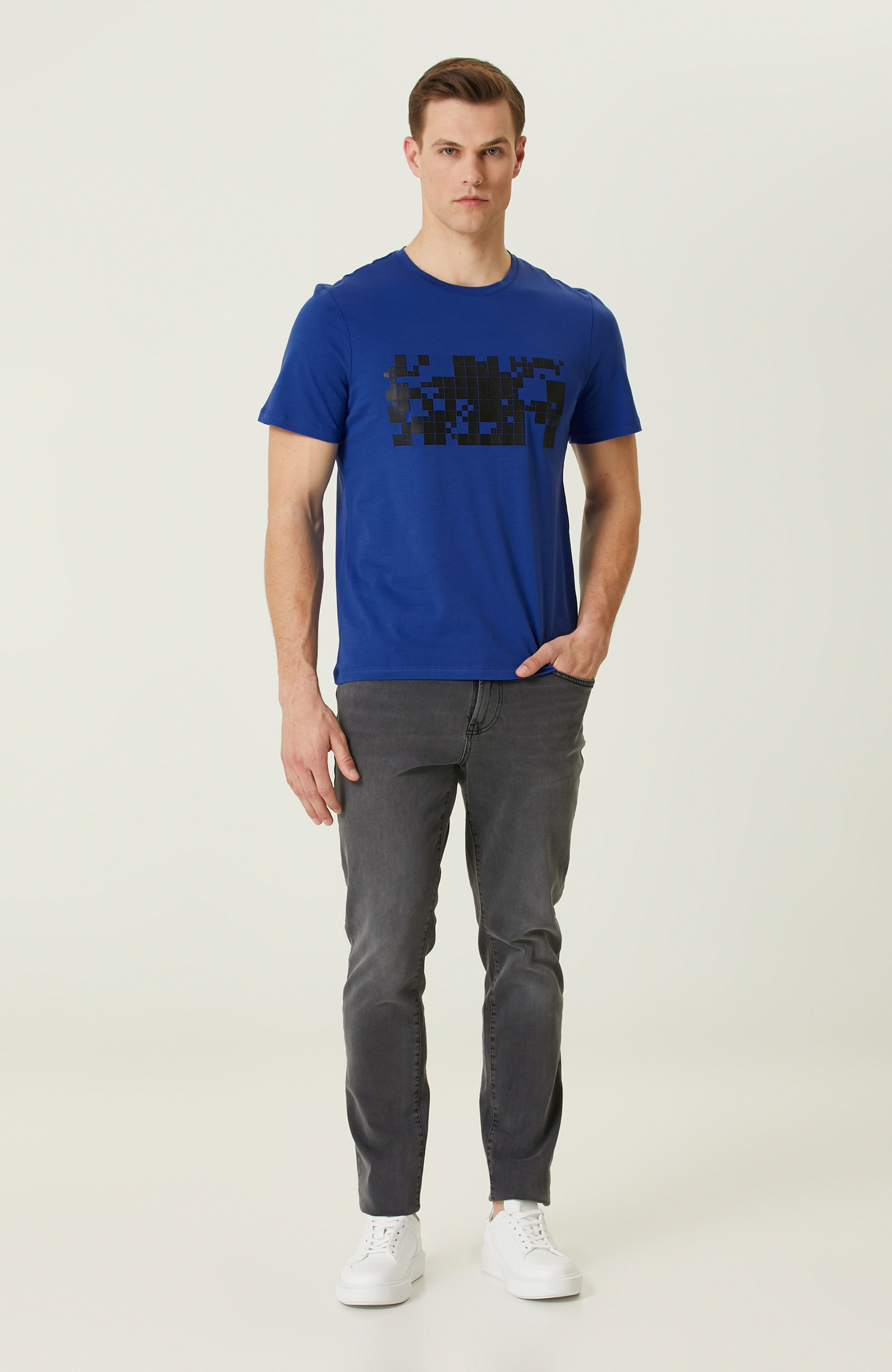 Saks Baskılı T-Shirt_2