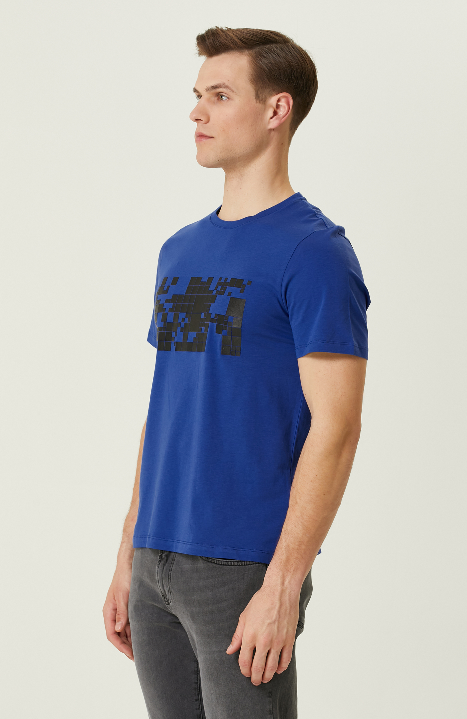 Saks Baskılı T-Shirt_3